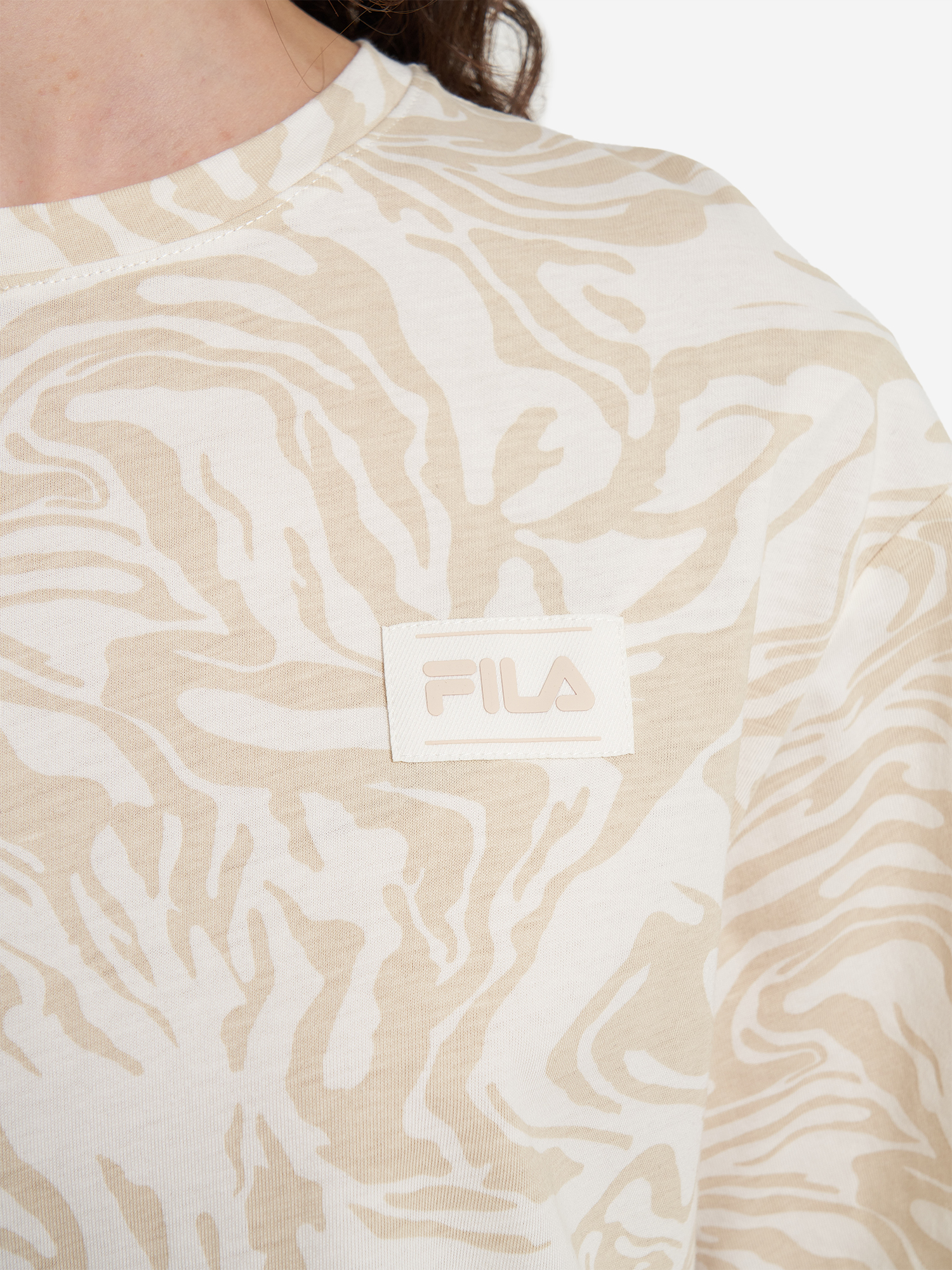фото Футболка женская оверсайз fila, белый
