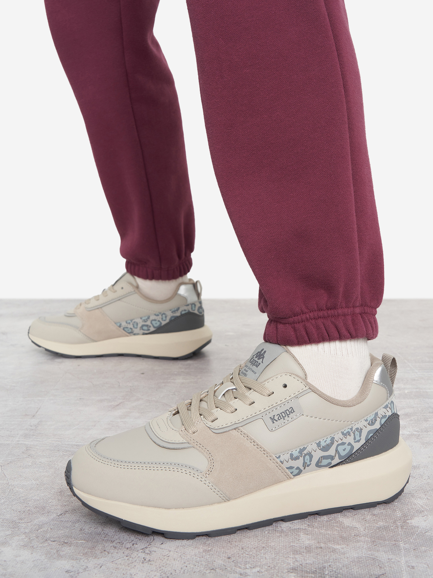 фото Кроссовки женские kappa authentic run lt, бежевый