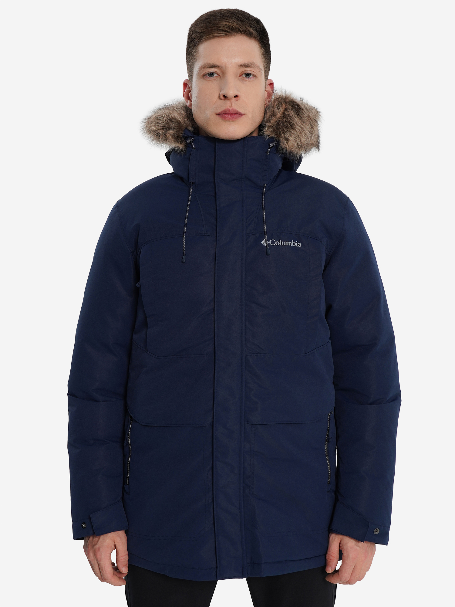 фото Пуховик мужской columbia marquam peak iii parka, синий