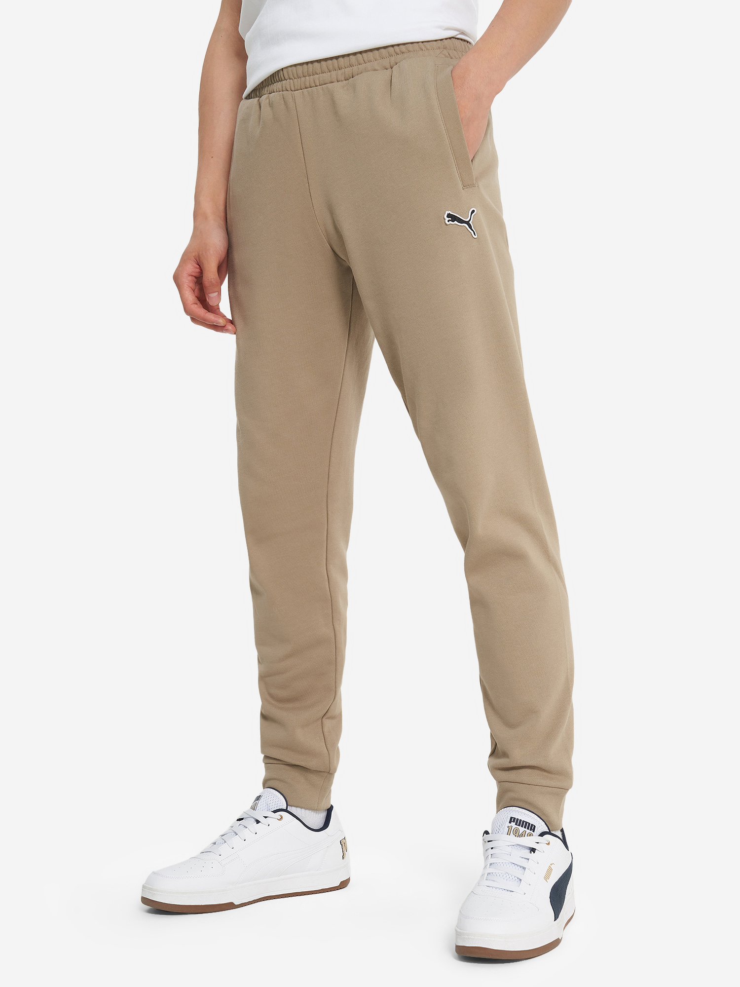 фото Брюки флисовые мужские puma better essentials, коричневый