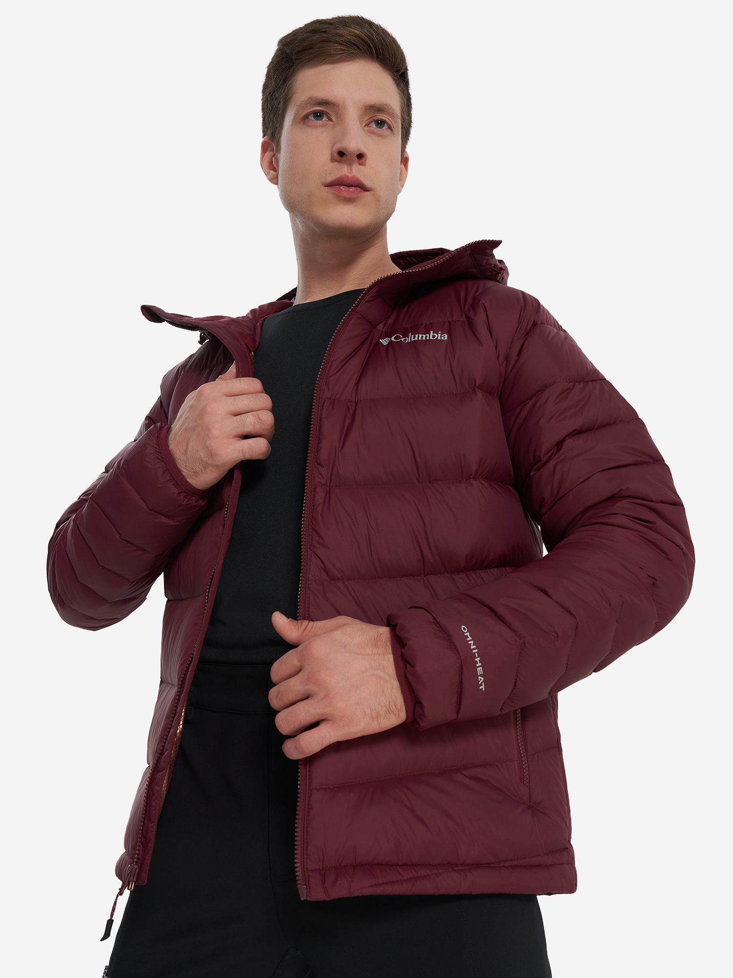 фото Пуховик мужской columbia centennial creek iii down hooded jacket, красный