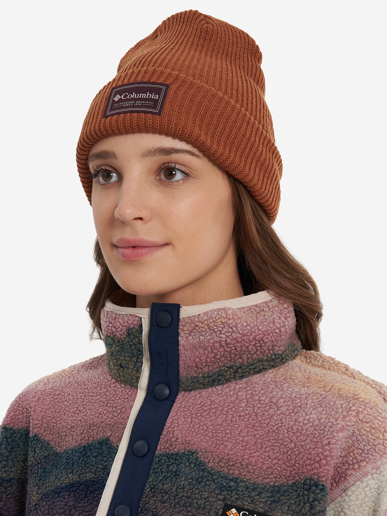 фото Шапка columbia lost lager ii beanie, коричневый