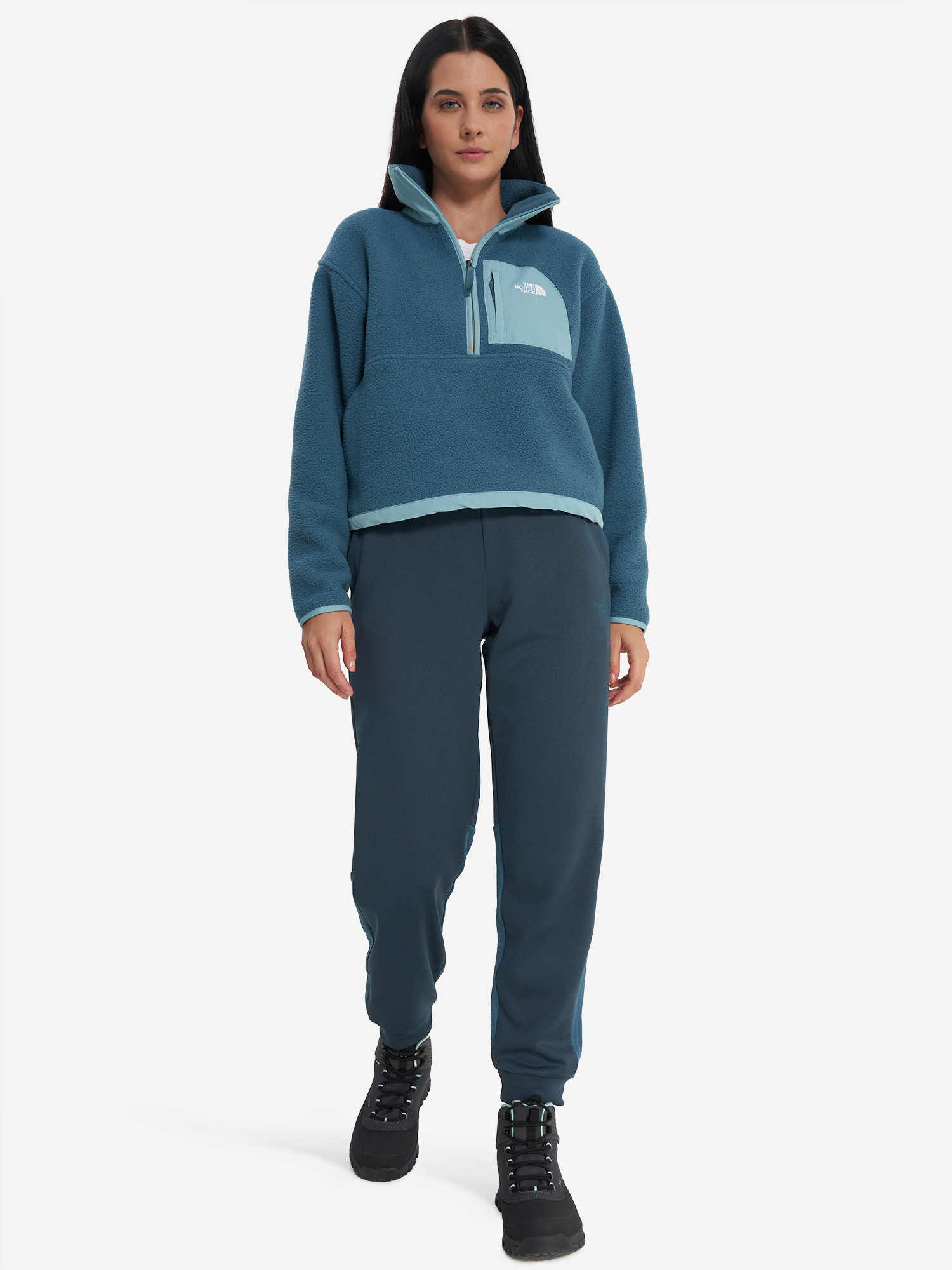 фото Брюки флисовые женские the north face, синий