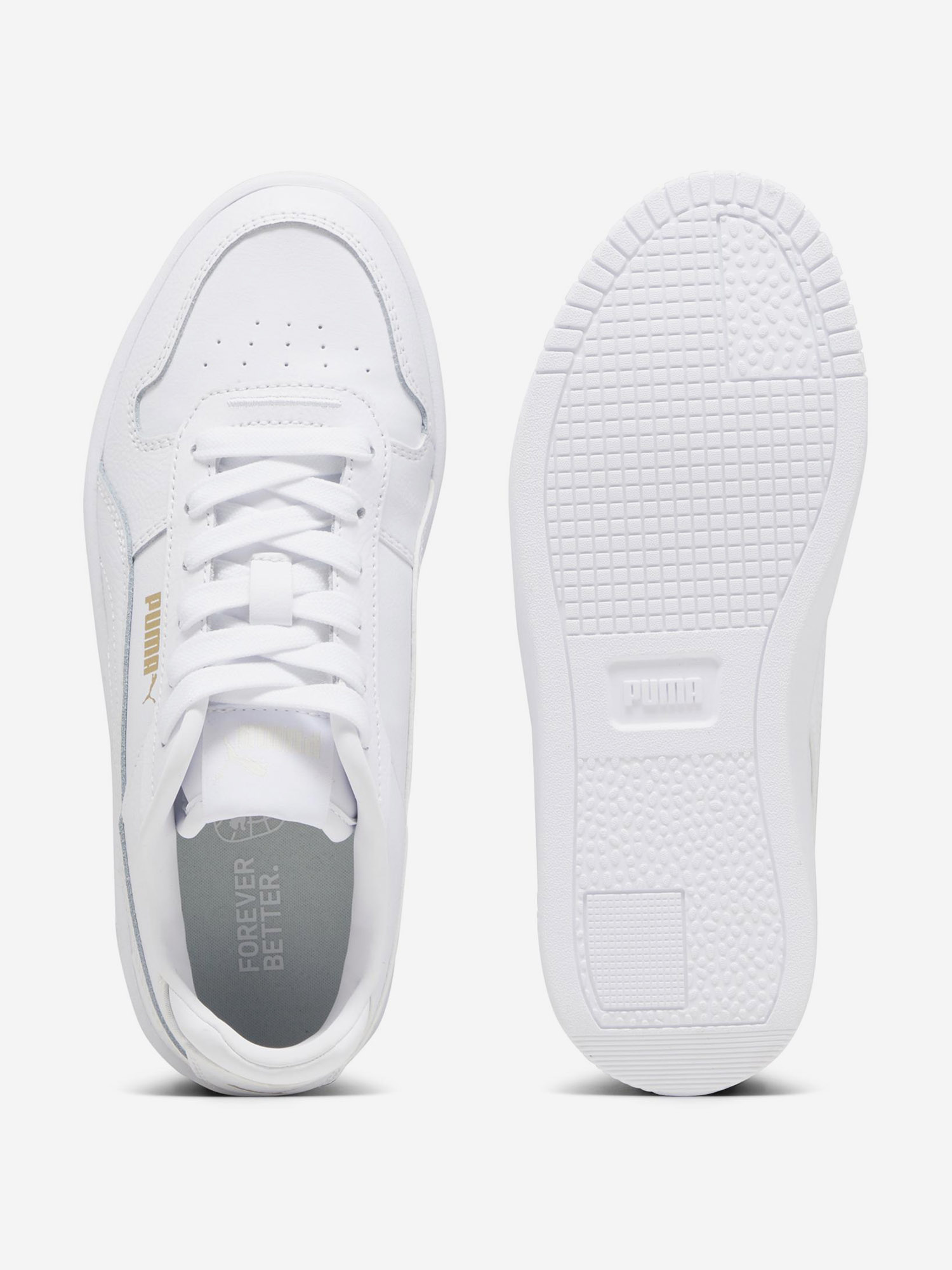 фото Кеды для девочек puma carina street jr, белый