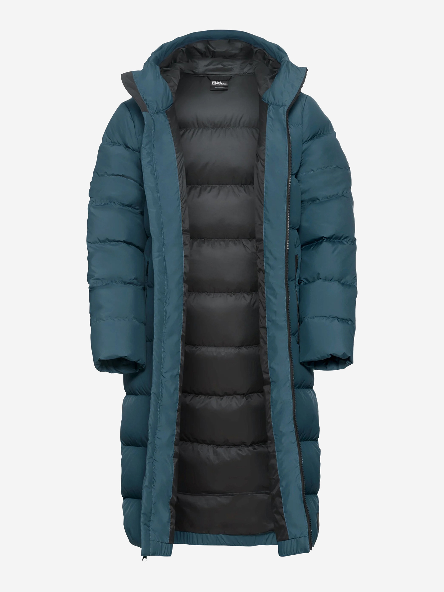 фото Пальто пуховое женское jack wolfskin frozen palace, серый