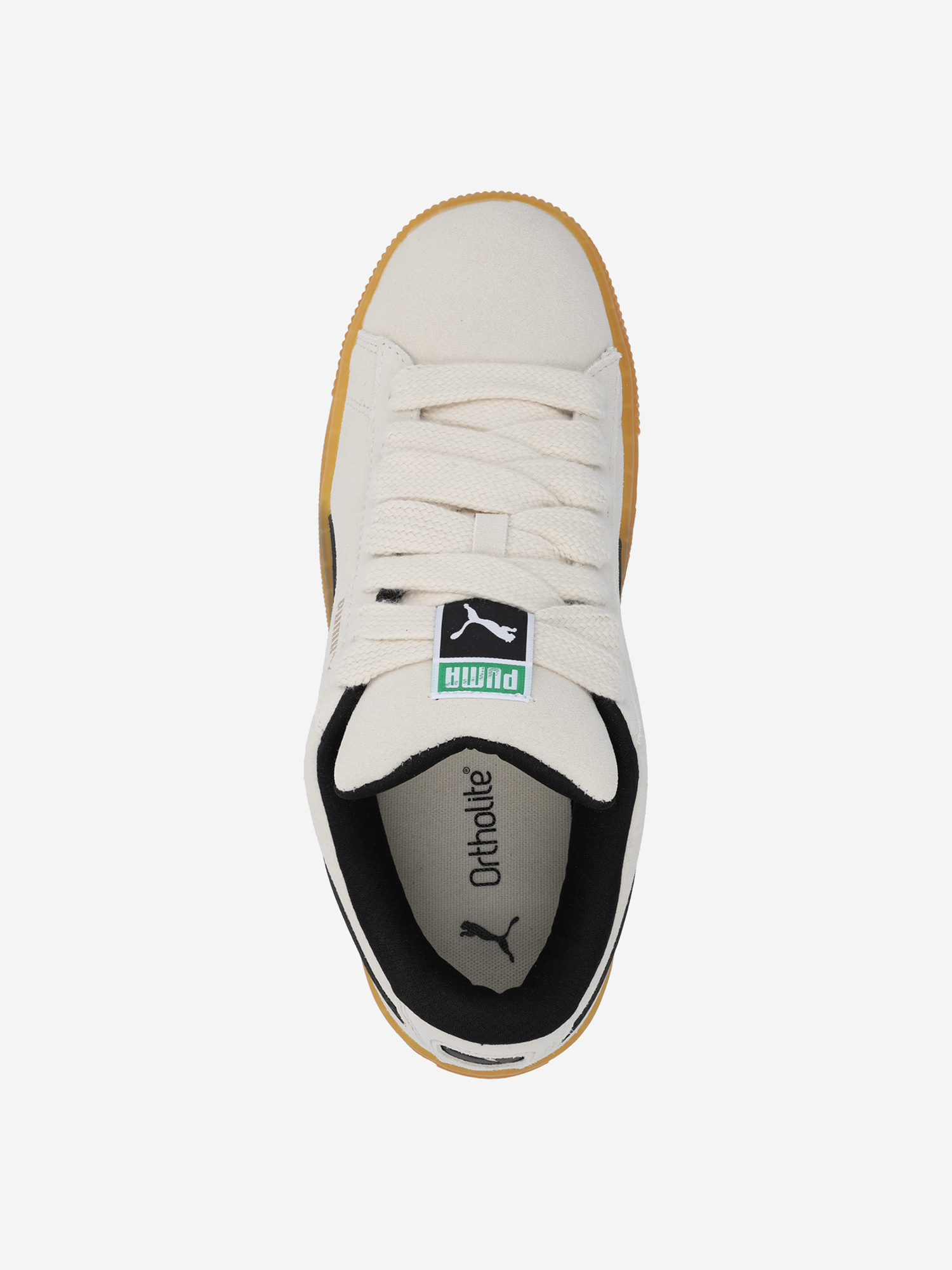 фото Кеды женские puma suede xl dark risk, бежевый