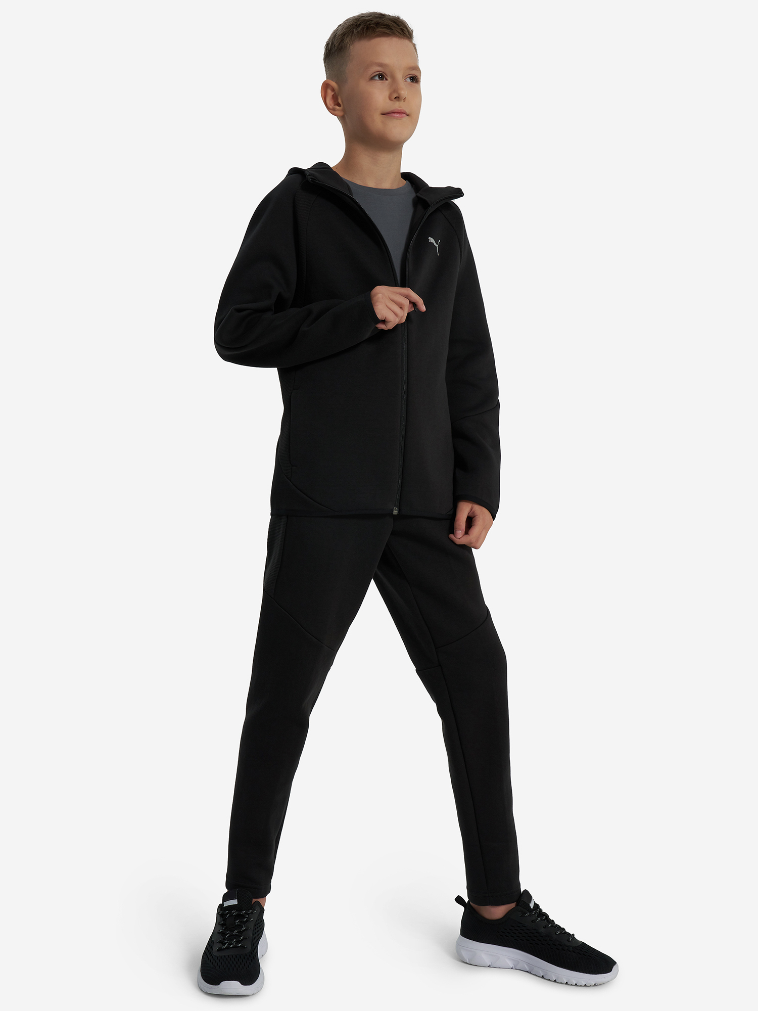 фото Толстовка для мальчиков puma evostripe, черный