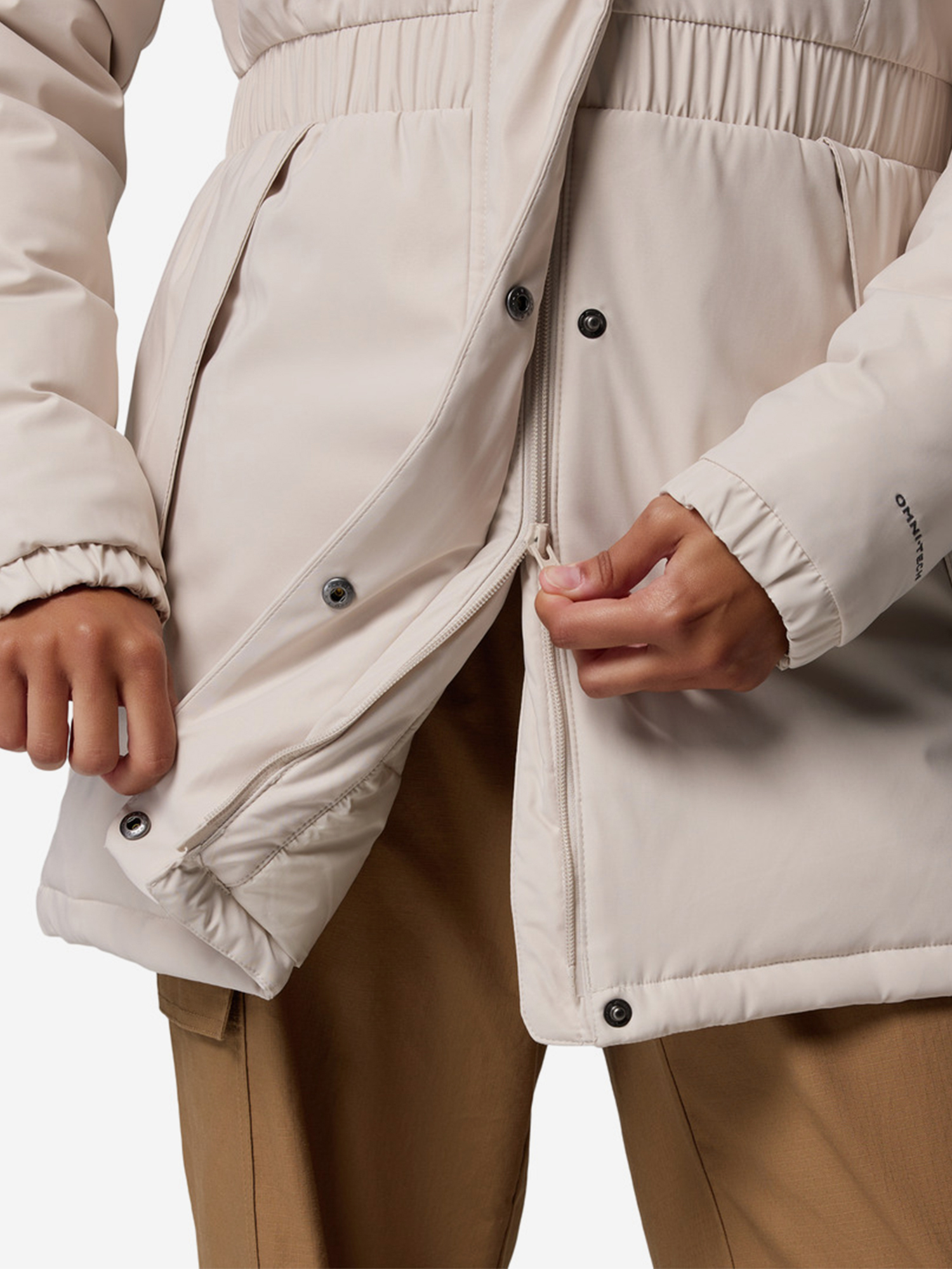 фото Парка женская columbia kennedy meadows mid down parka, бежевый