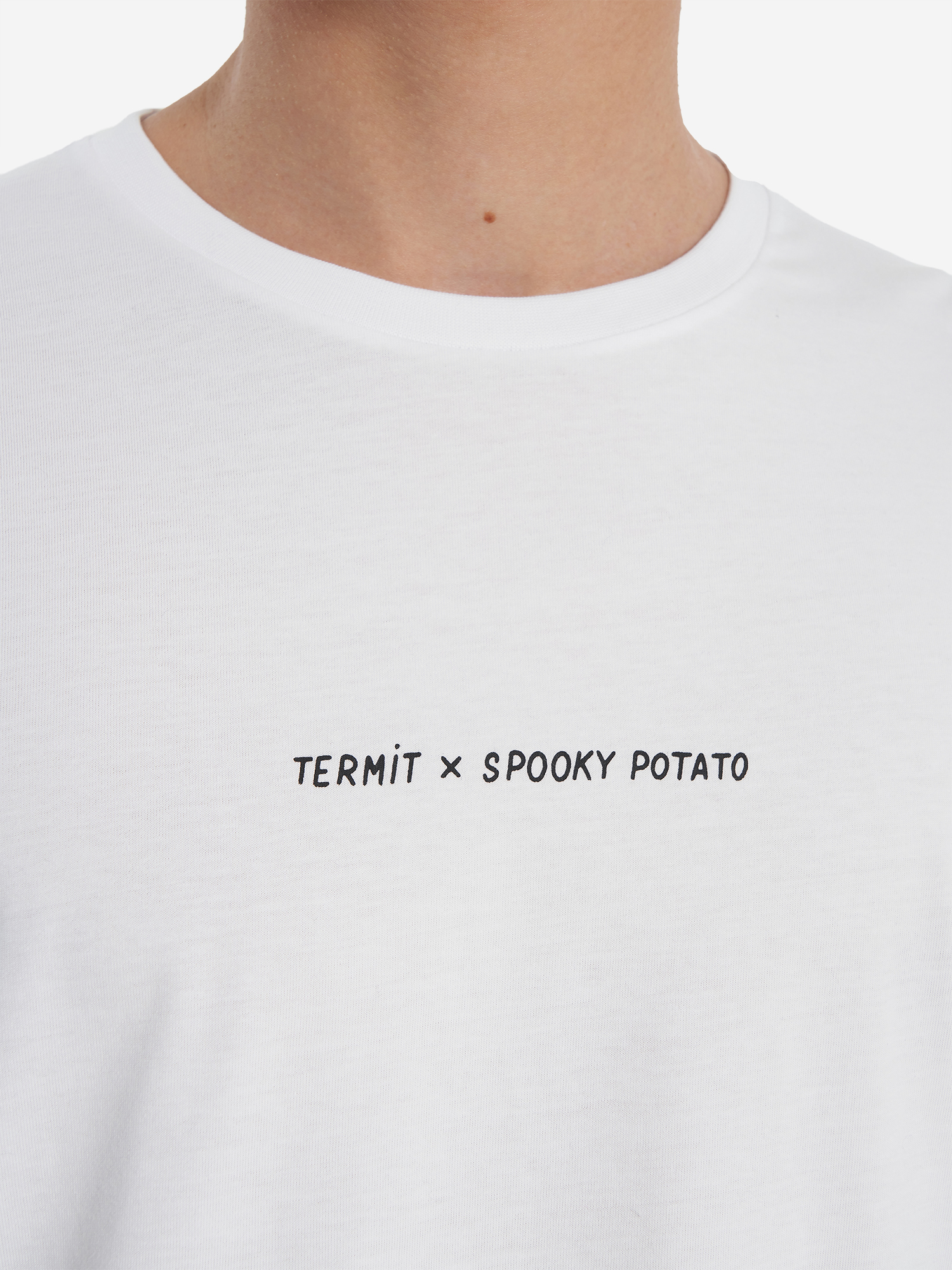 фото Лонгслив мужской termit x spooky potato, белый