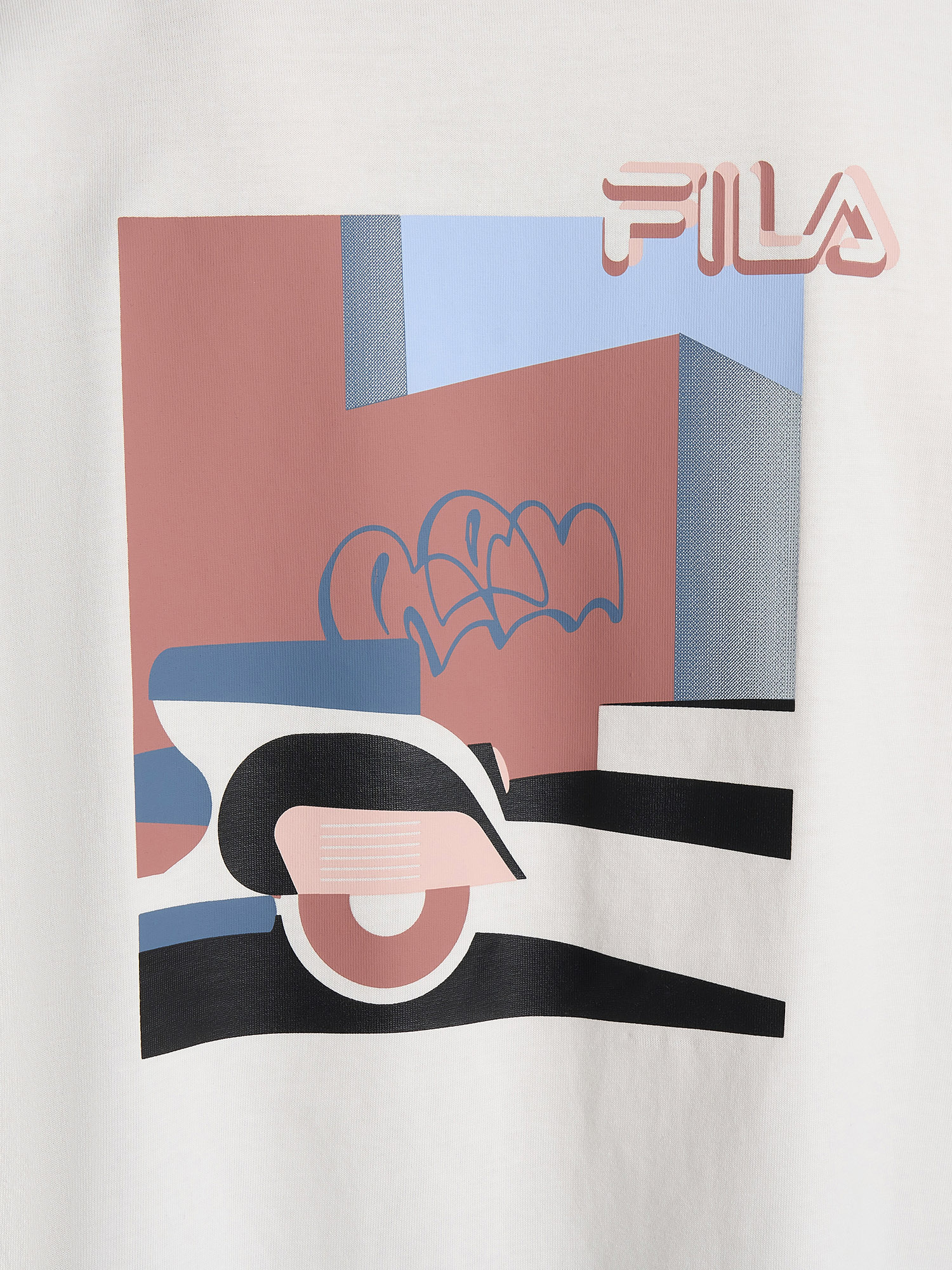 фото Футболка мужская оверсайз fila, бежевый