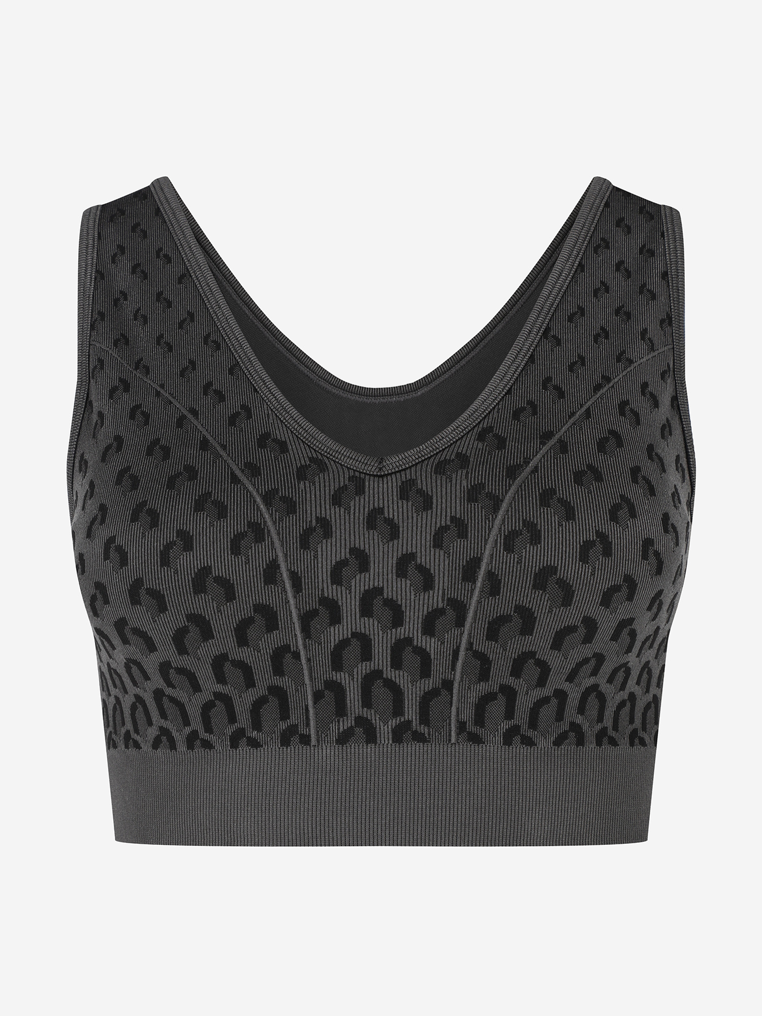 фото Топ бра спортивный demix highflow seamless longline, серый