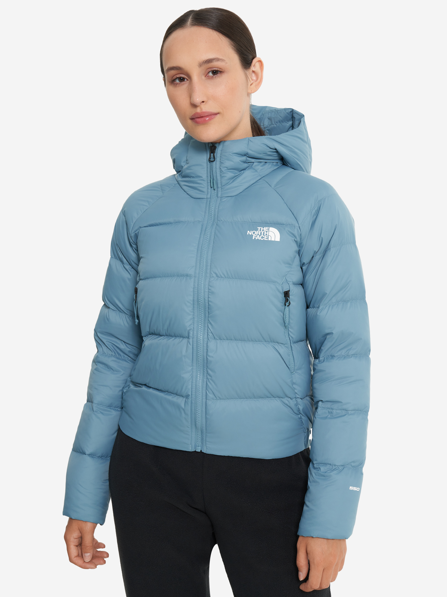 фото Пуховик женский the north face hyalite, голубой
