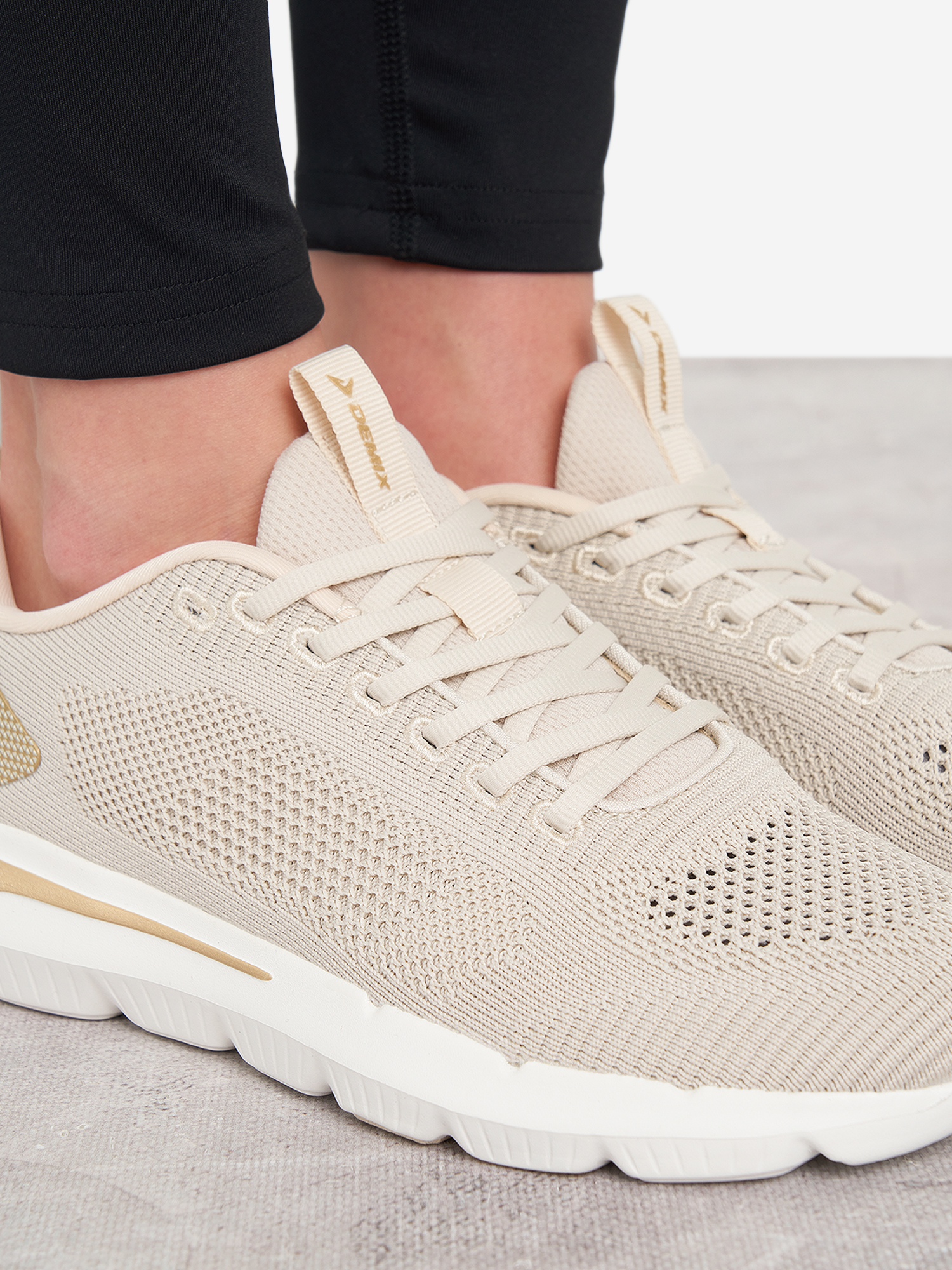 фото Кроссовки женские demix burn knit, бежевый