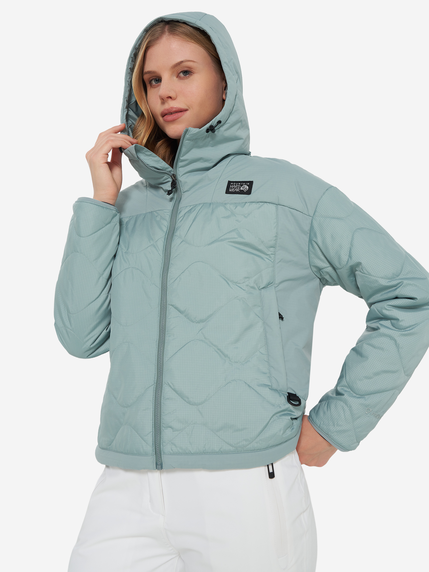 фото Куртка утепленная женская mountain hardwear après pro, голубой