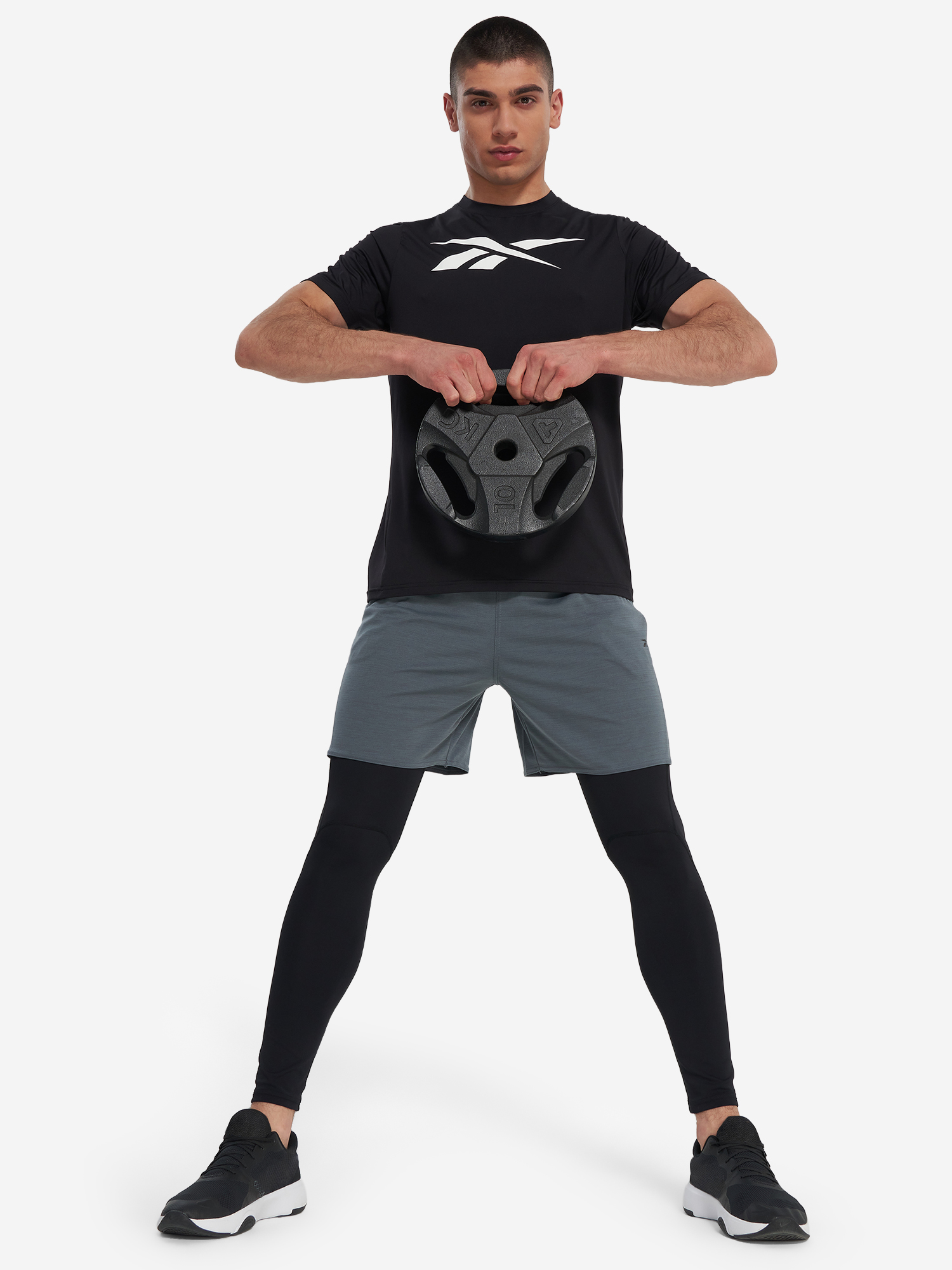 фото Шорты мужские reebok id train, серый