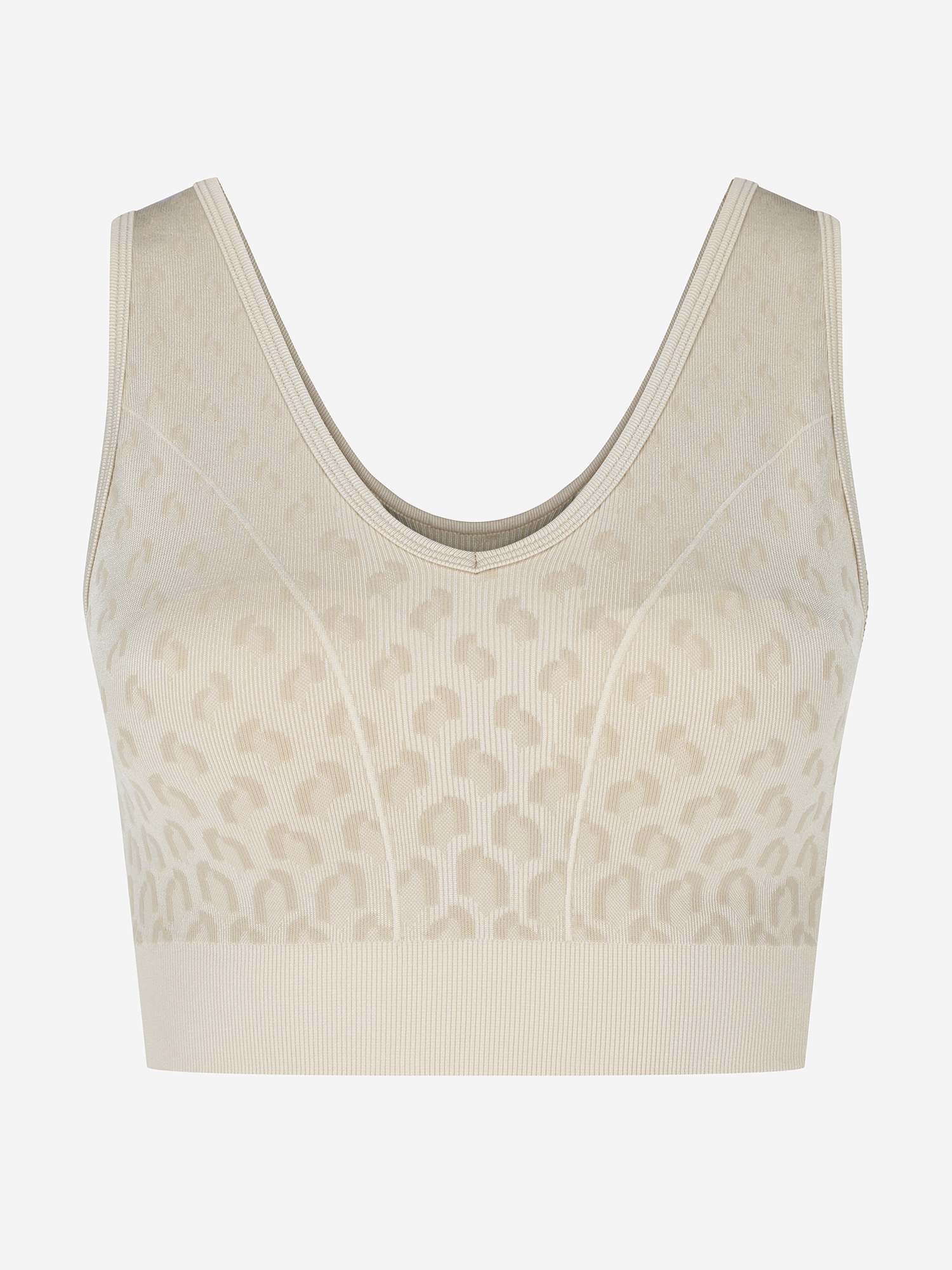 фото Топ бра спортивный demix highflow seamless longline, бежевый