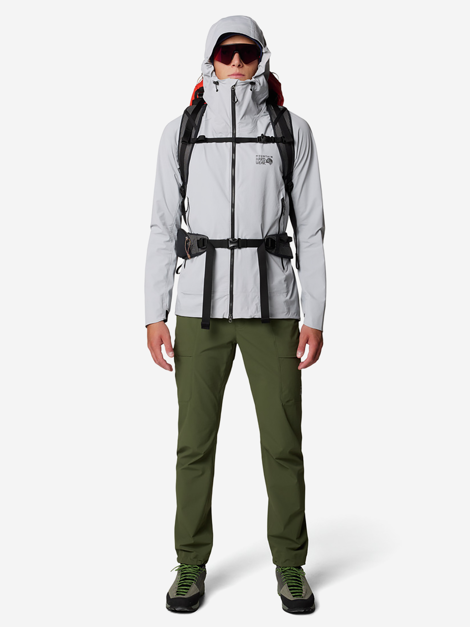 фото Куртка софтшелл мужская mountain hardwear chockstone alpine lt hooded jacket, серый