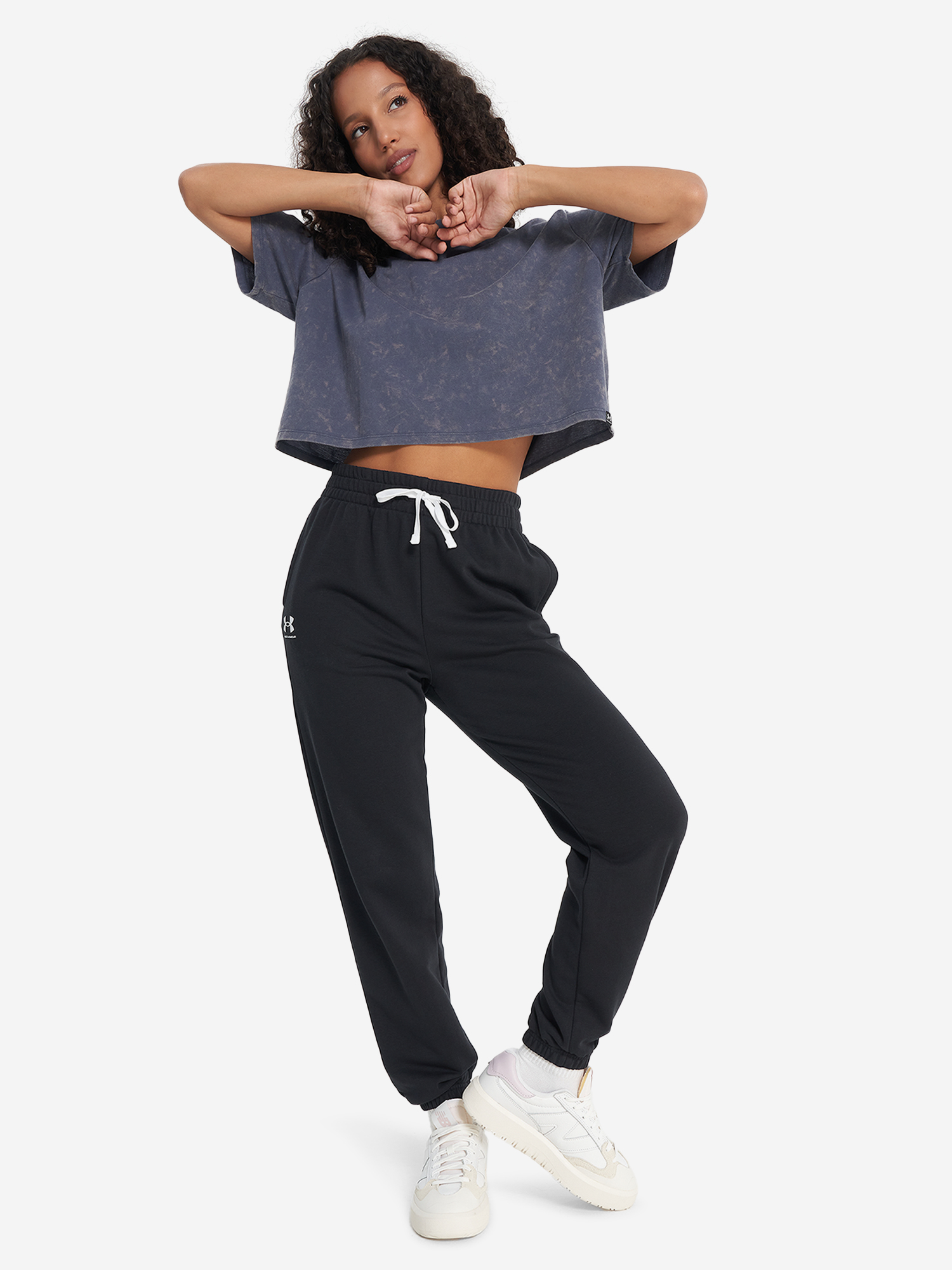 фото Футболка женская under armour rival wash, серый