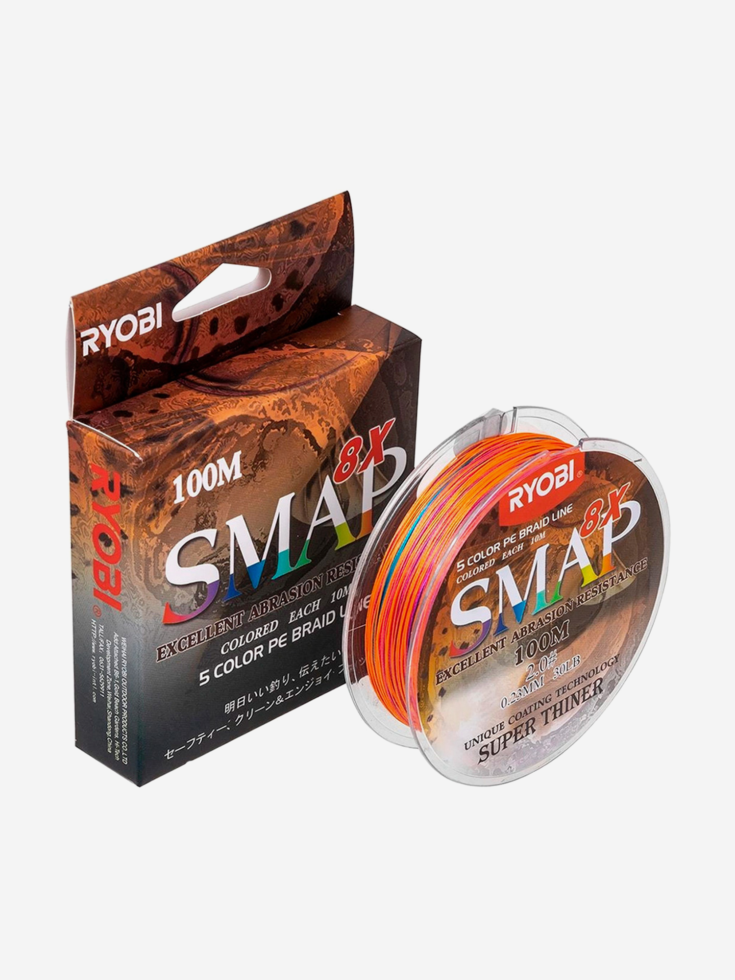 Шнур плетеный для рыбалки Ryobi SMAP PE8X, 100м, 0,235мм, 14кг, мультиколор, Мультицвет
Шнур плетеный для рыбалки Ryobi SMAP PE8X, 100м, 0,235мм, 14кг, мультиколор, Мультицвет