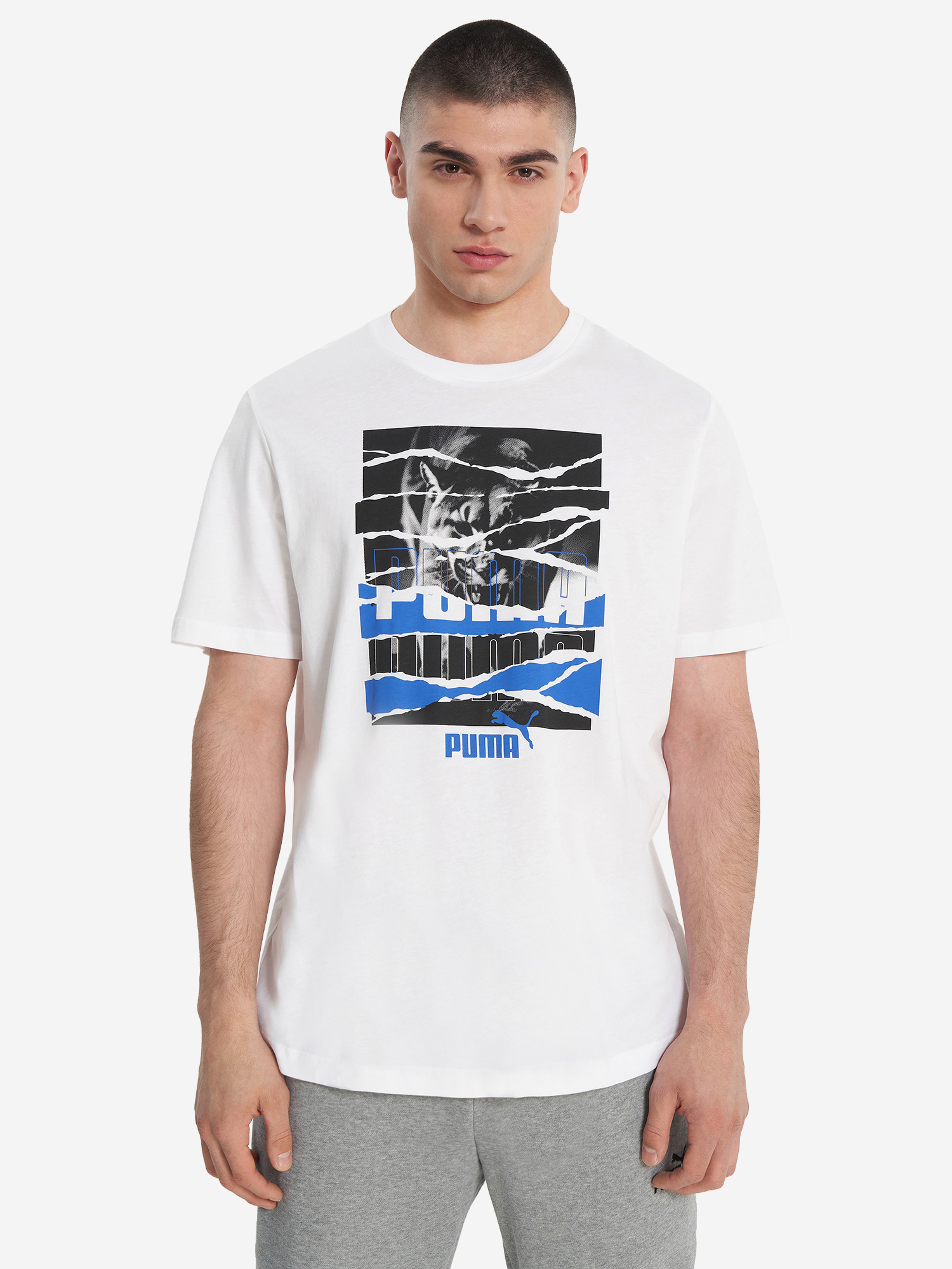 фото Футболка мужская puma graphic, белый