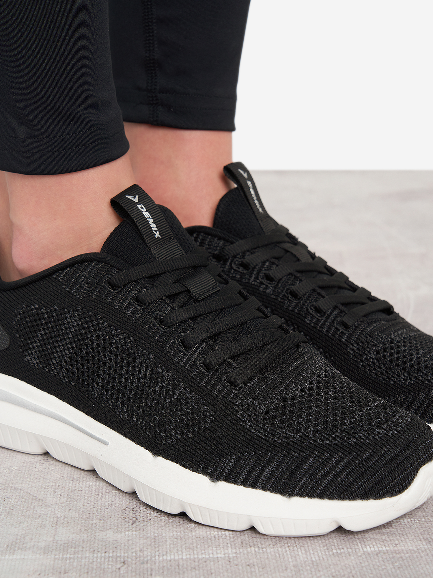 фото Кроссовки женские demix burn knit, черный