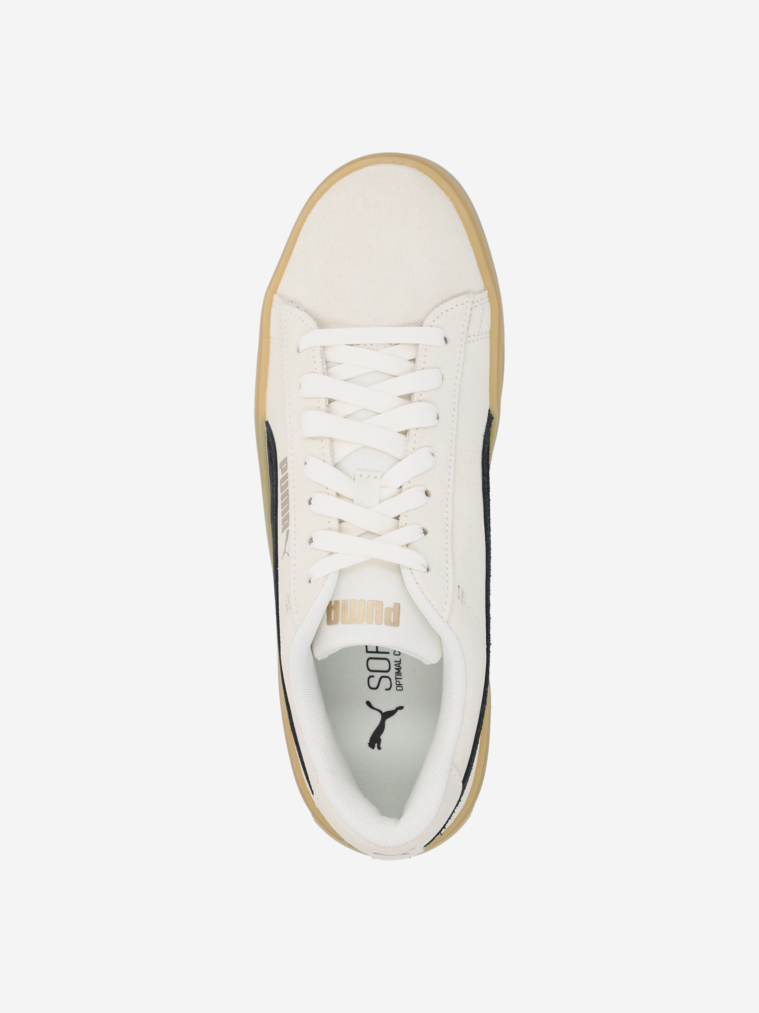 фото Кеды женские puma smash platform v3 sd, бежевый