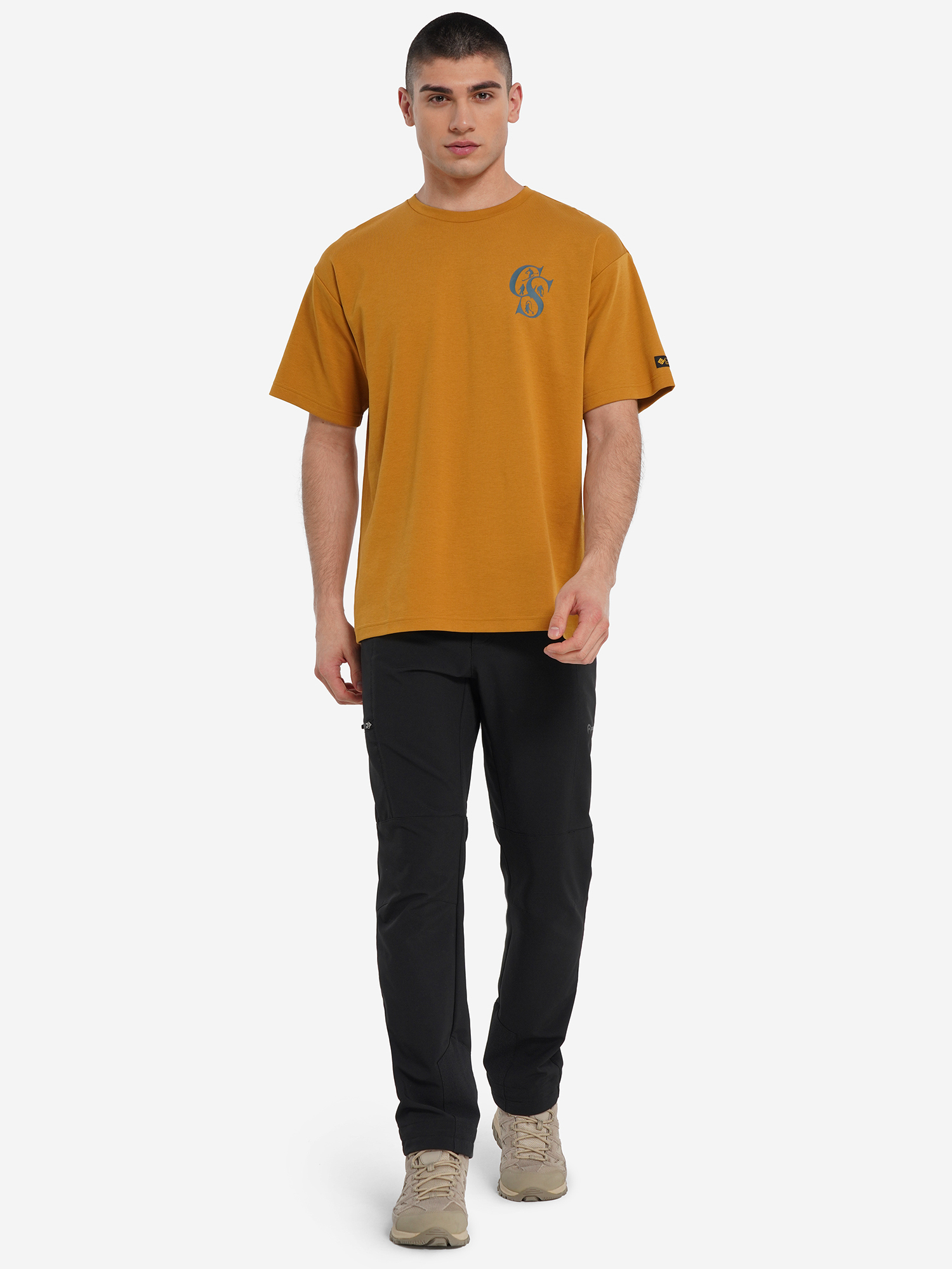 фото Футболка мужская columbia csc heritage graphic tee, желтый
