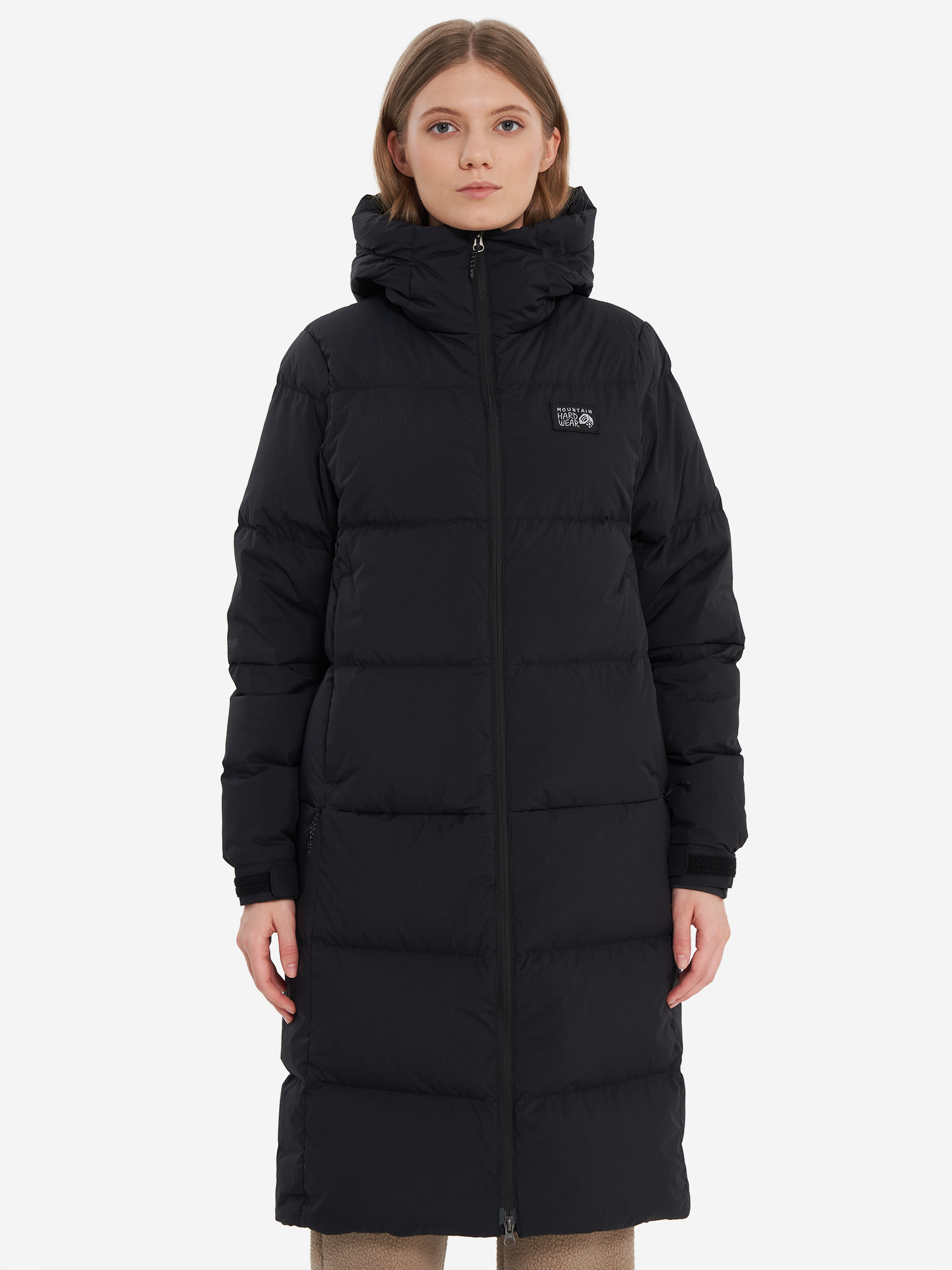 фото Пуховик женский mountain hardwear nevadan down long parka, черный
