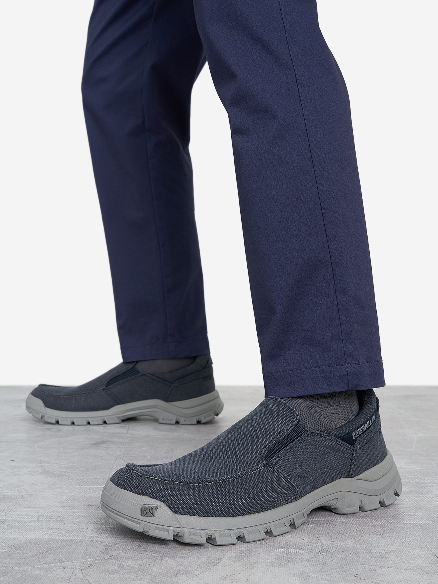 фото Слипоны мужские caterpillar threshold slip on canvas, синий