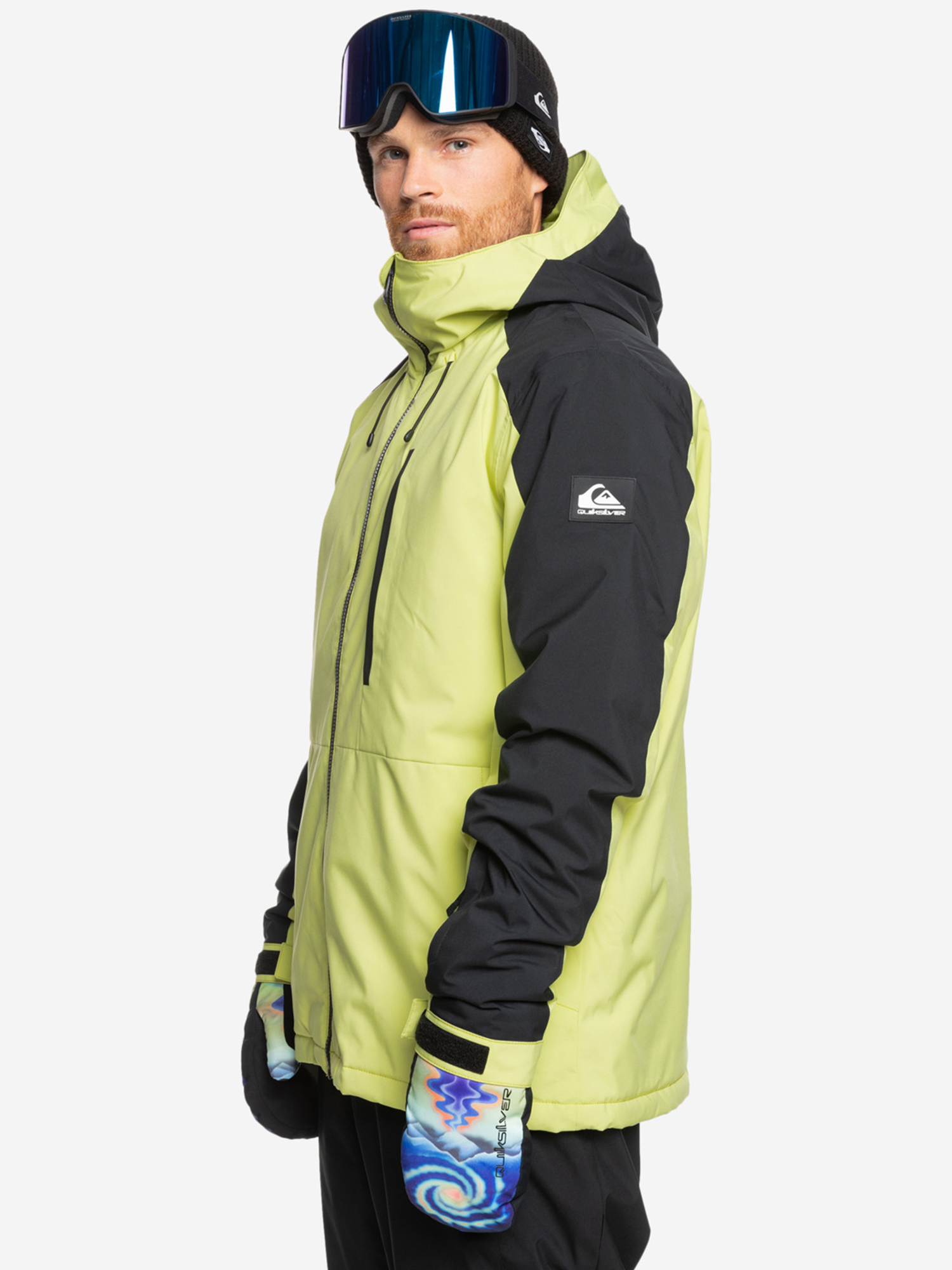 фото Куртка утепленная мужская quiksilver mission block, желтый
