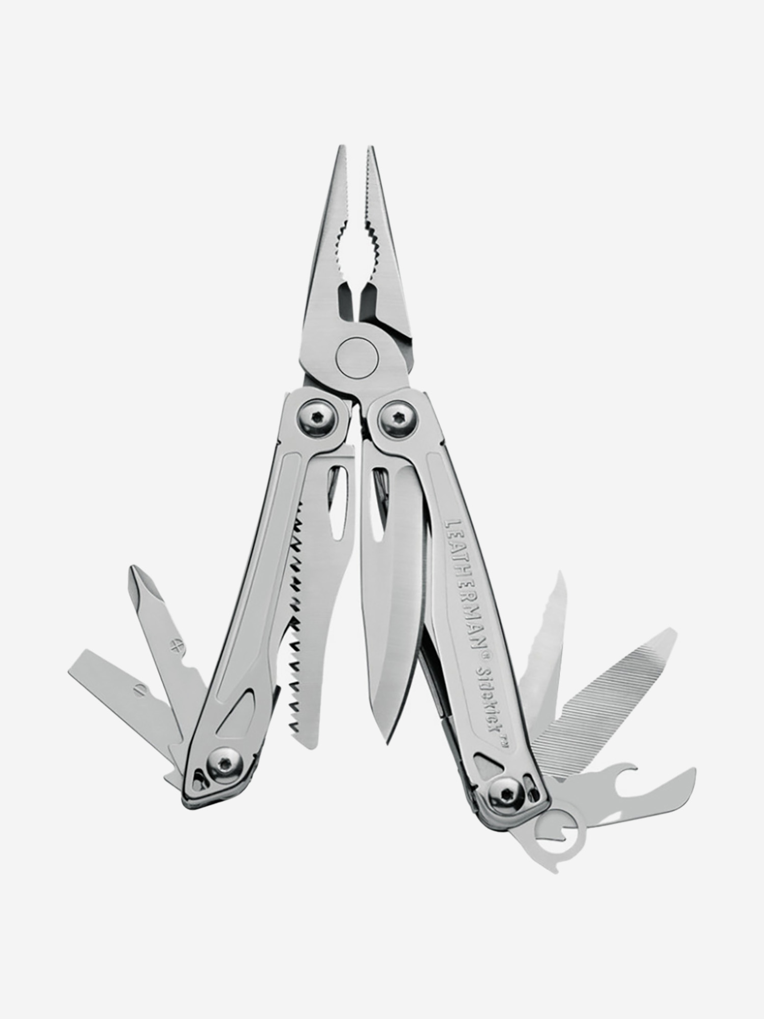 Мультиинструмент складной Leatherman Sidekick, 14 функций, чехол, Серебряный 
Мультиинструмент складной Leatherman Sidekick, 14 функций, чехол, Серебряный