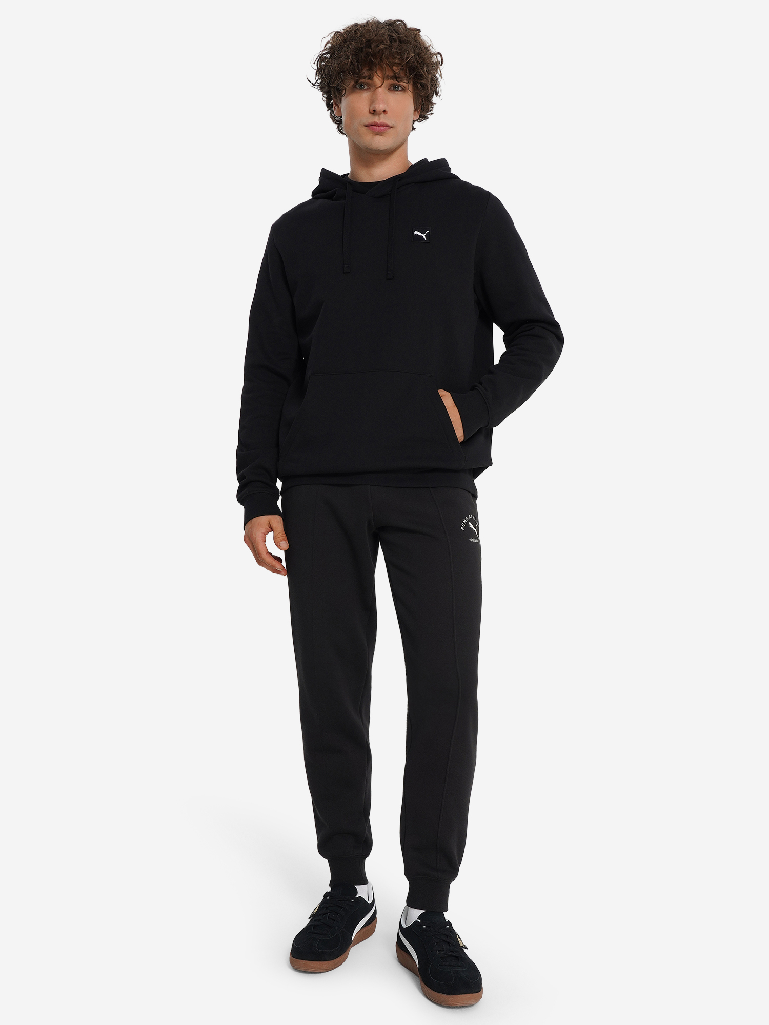 фото Худи мужское puma elevated, черный