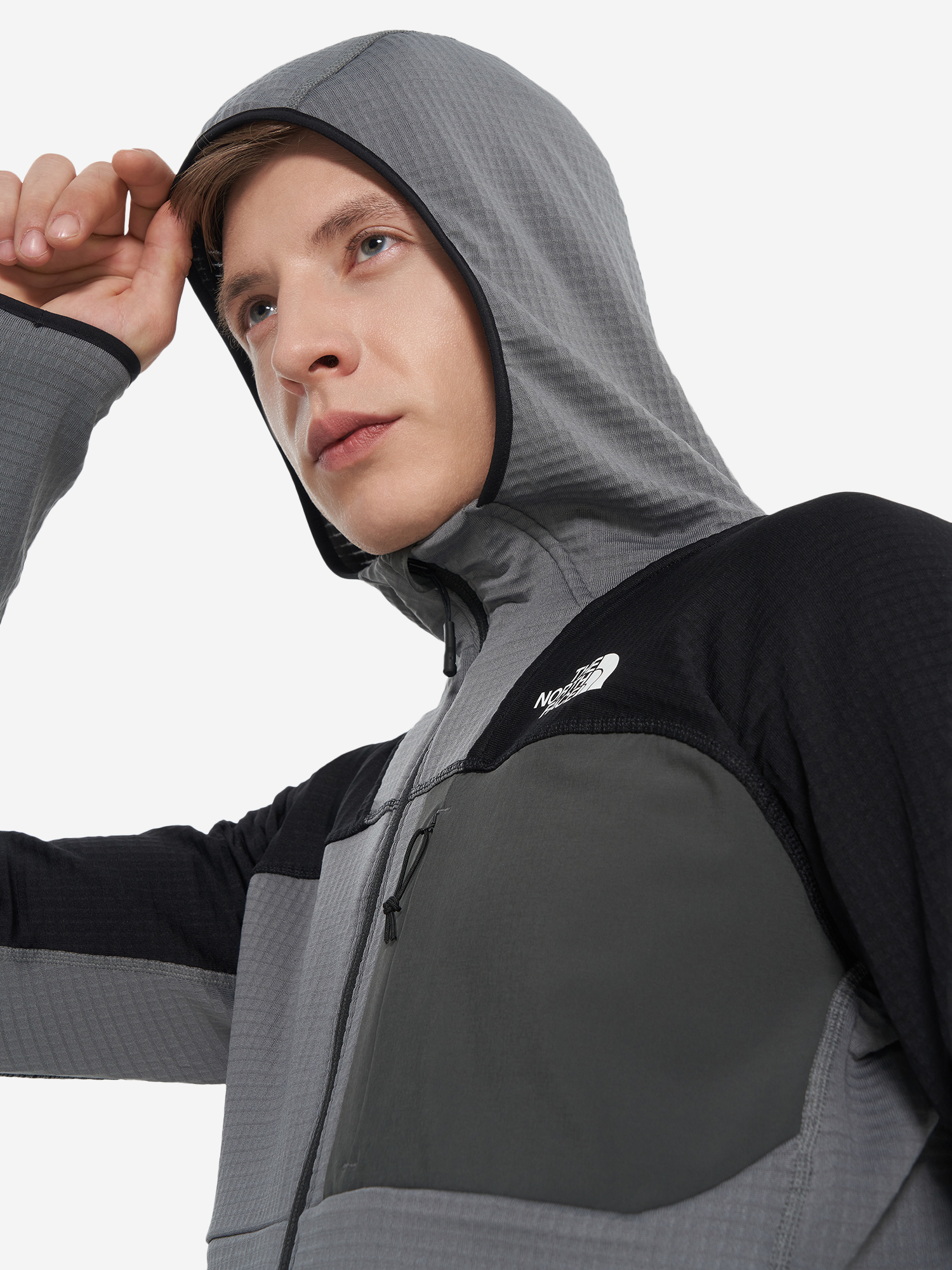 фото Толстовка мужская the north face stormgap powergrid, серый