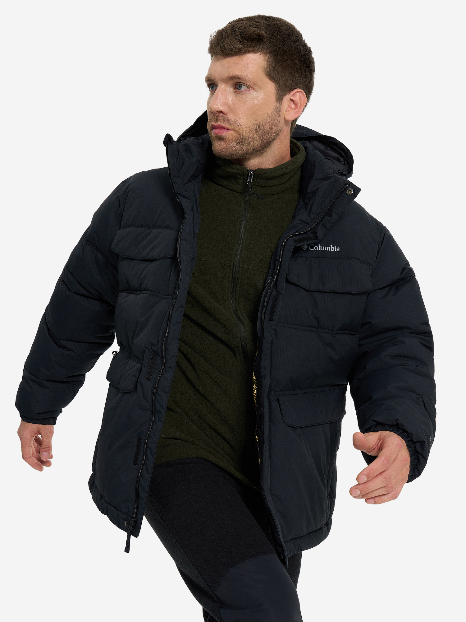 фото Куртка утепленная мужская columbia landroamer puffer jacket, черный
