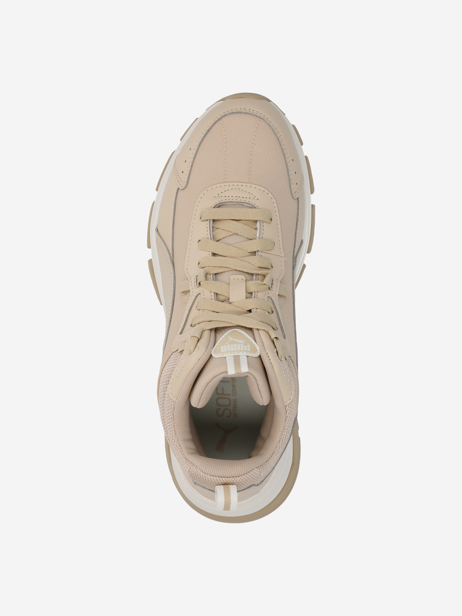 фото Кроссовки женские puma cassia via mid, бежевый