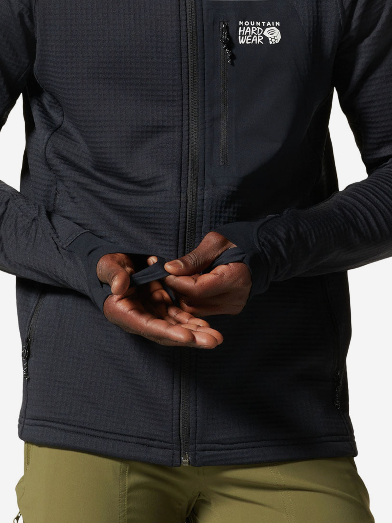фото Толстовка мужская mountain hardwear polartec, черный