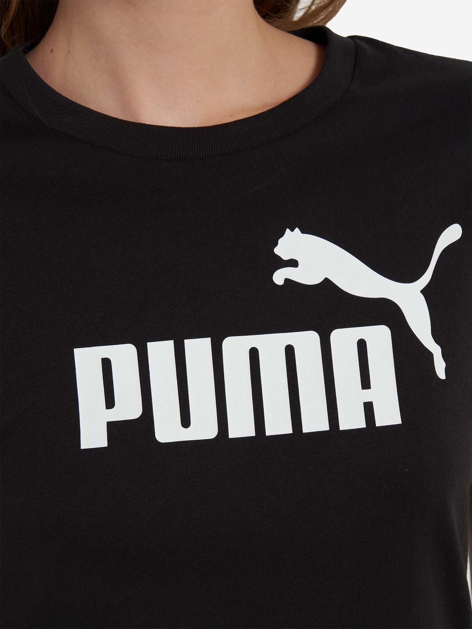 фото Футболка женская puma ess no. 1 logo, черный