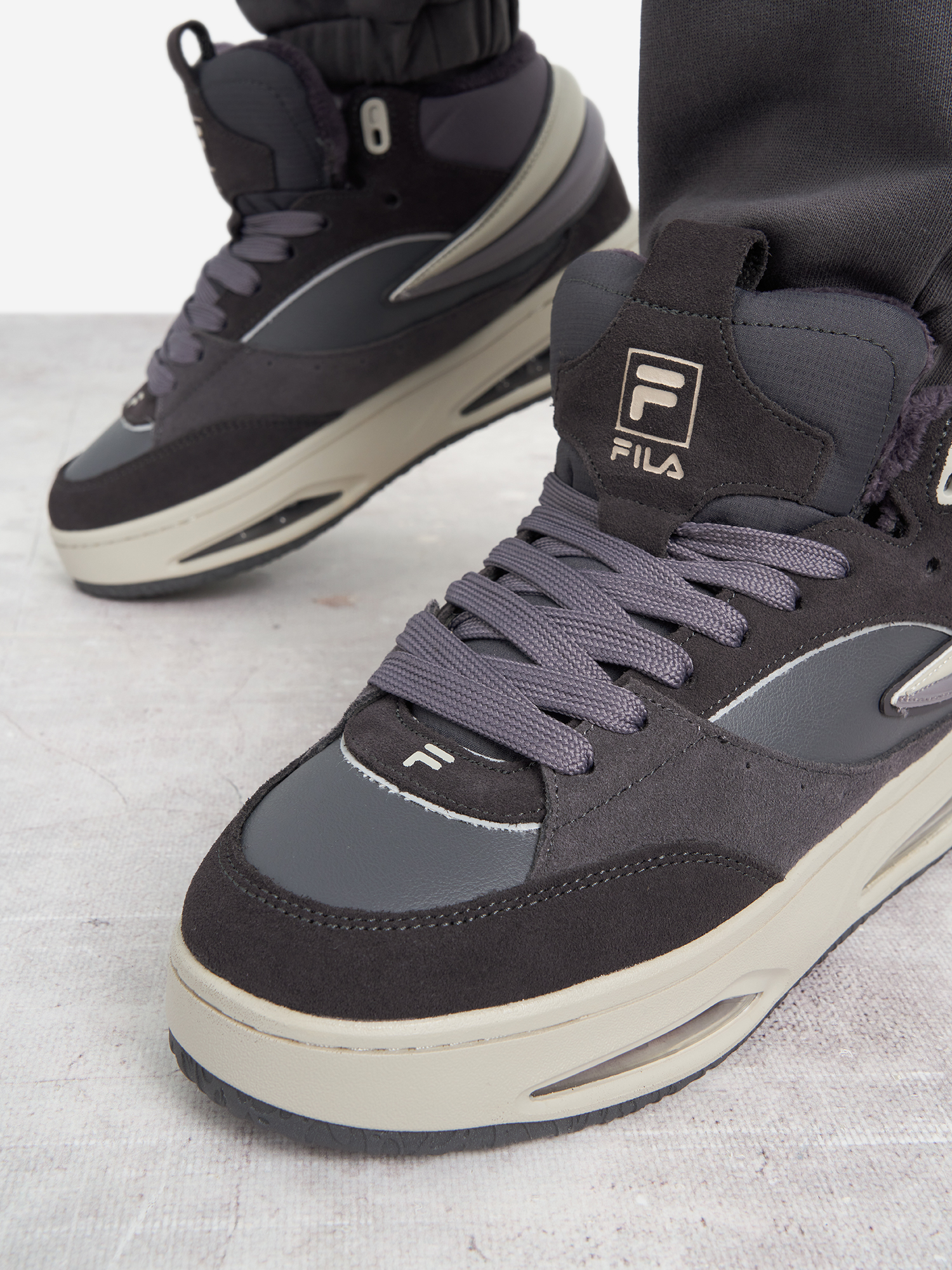 фото Кеды утепленные женские fila rhyme, фиолетовый