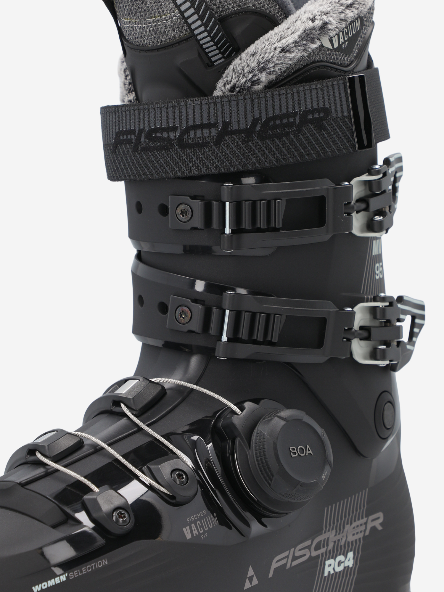 фото Ботинки горнолыжные женские fischer rc4 95 mv boa, черный
