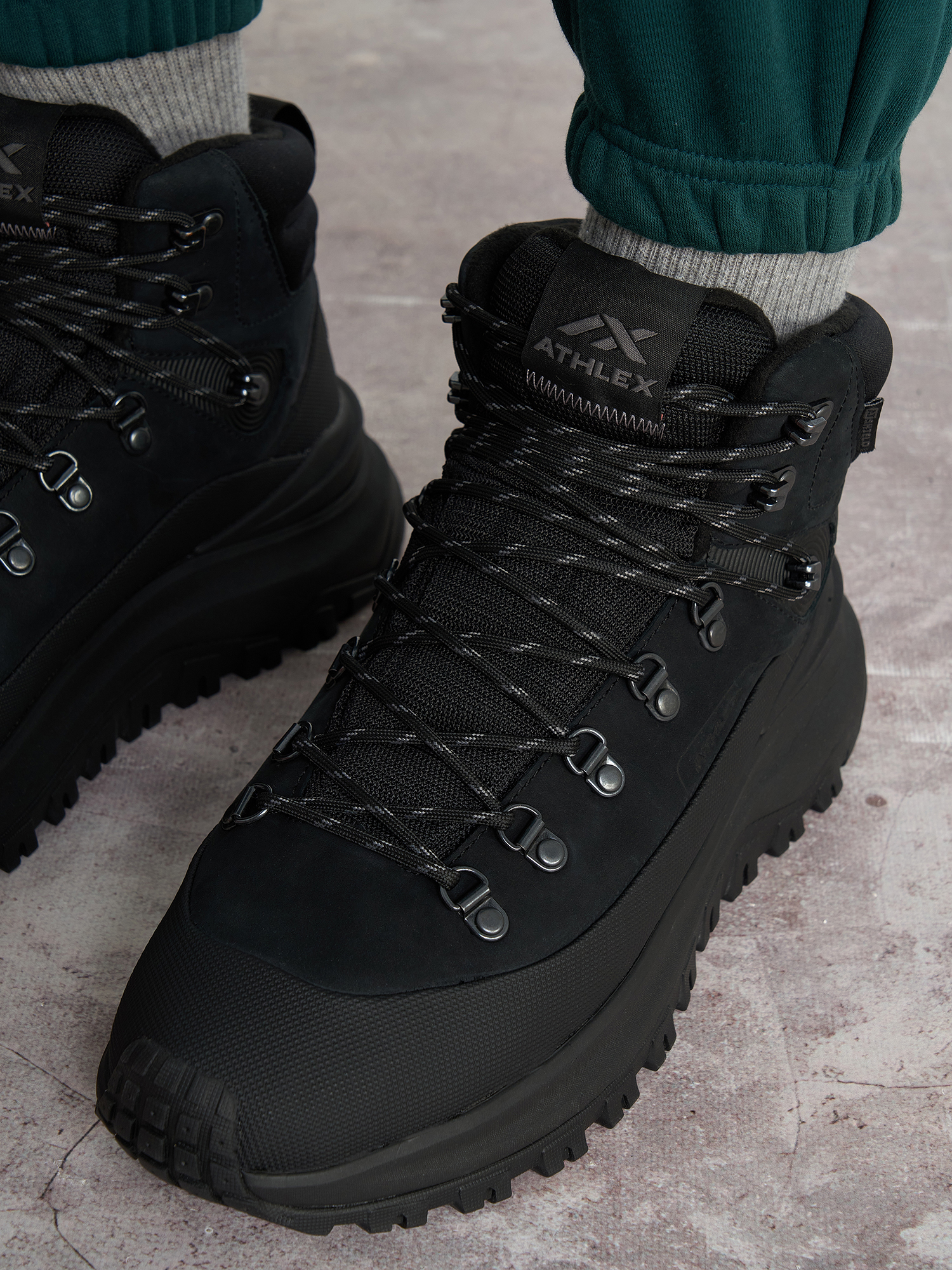 фото Ботинки утепленные мужские athlex defender, черный