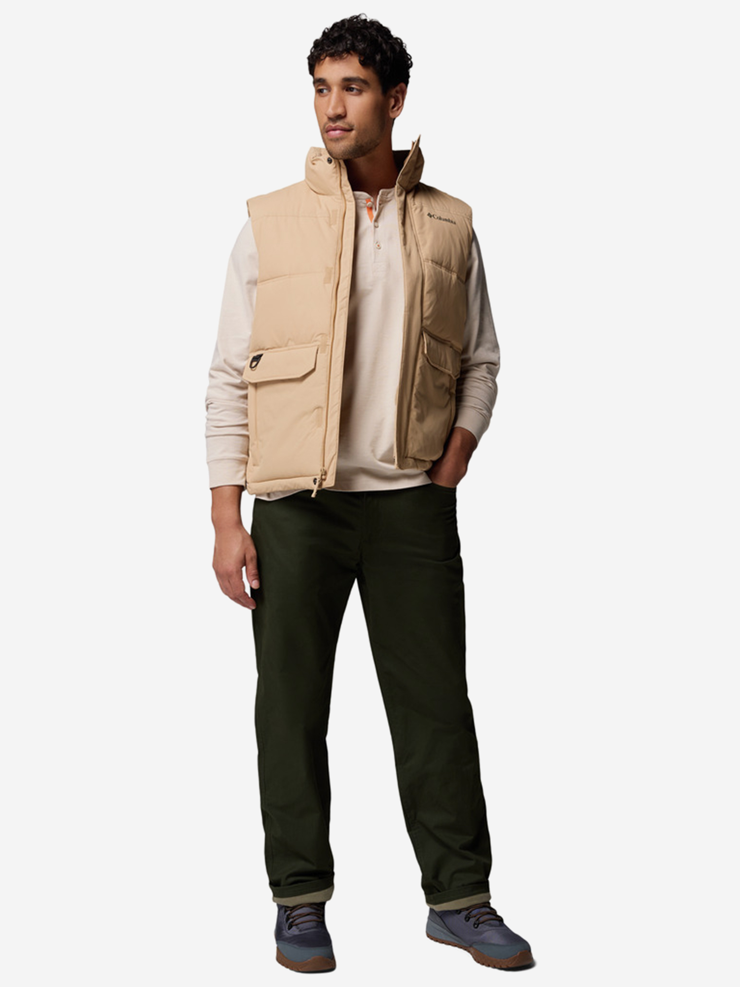 фото Брюки мужские columbia rapid rivers fleece lined pant, зеленый