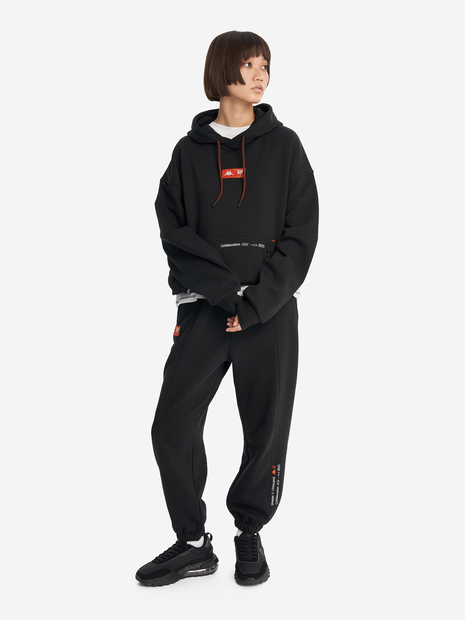 фото Брюки kappa x virtus.pro, черный
