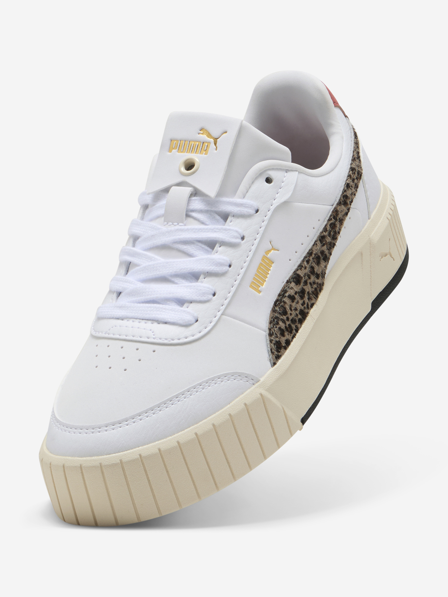 фото Кеды женские puma carina mia animal flair, белый