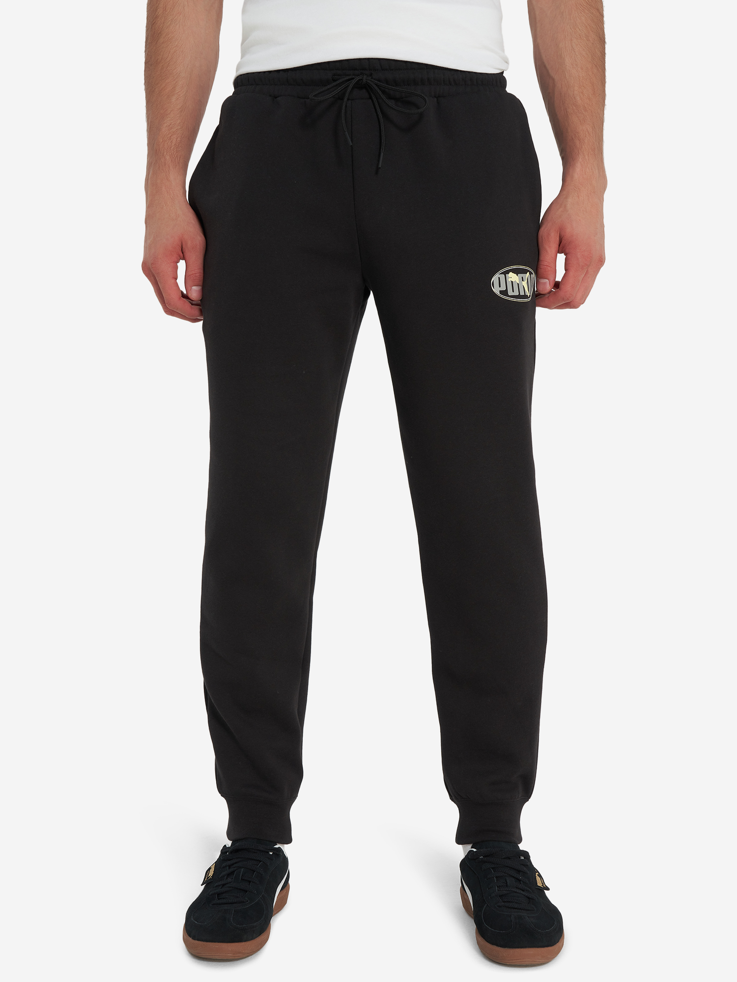 фото Брюки мужские puma ess logo lab execution, черный