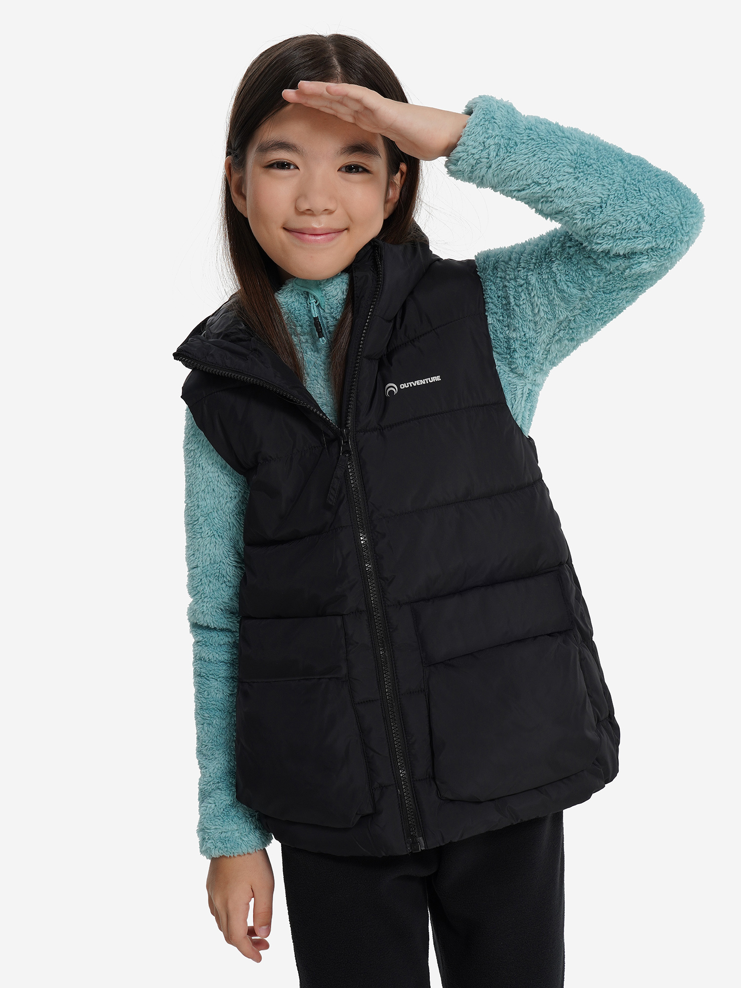 Жилет утепленный для девочек Outventure, Черный
Жилет утепленный для девочек Outventure, Черный