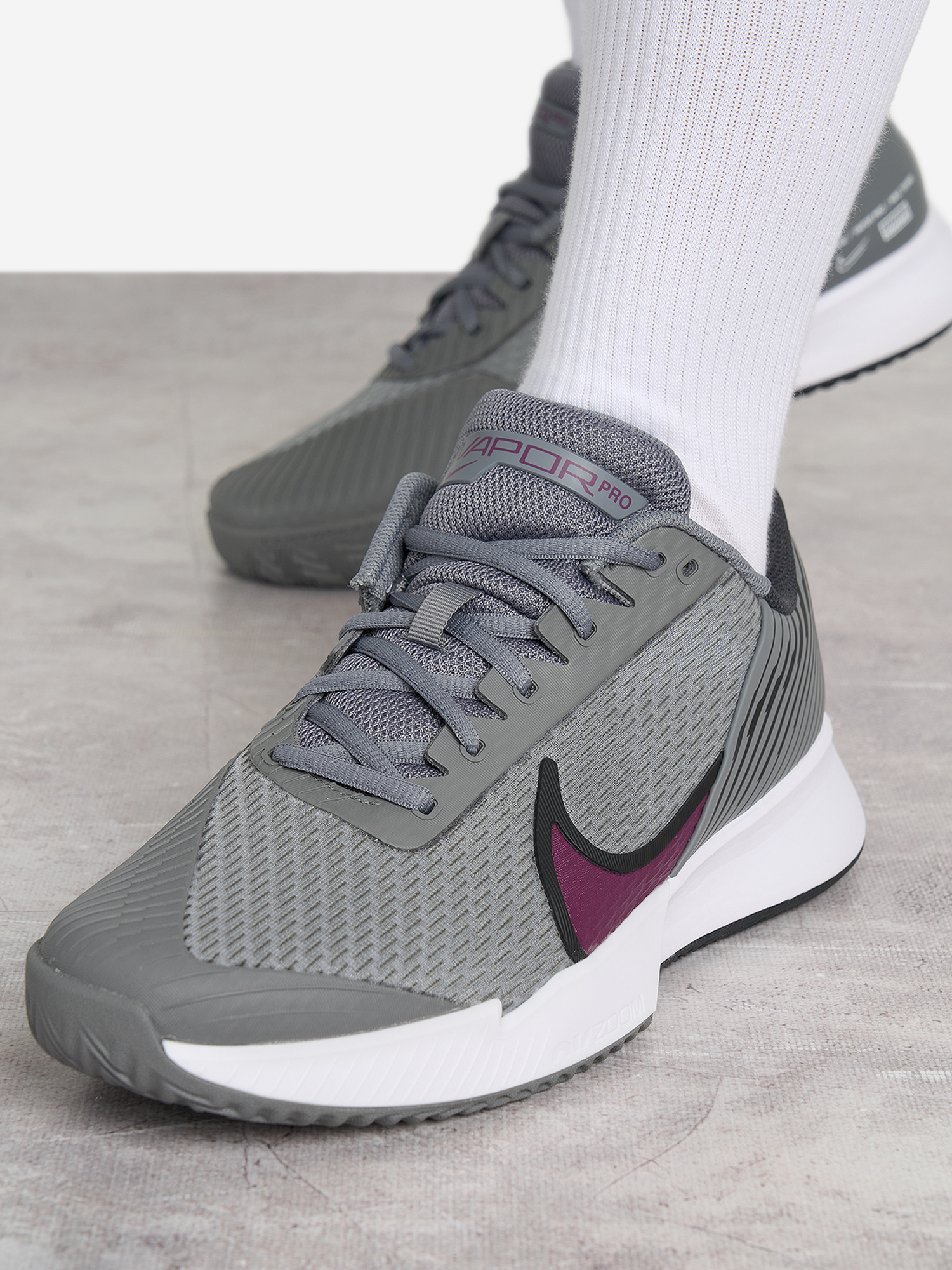 фото Кроссовки мужские nike court air zoom vapor pro 2, серый
