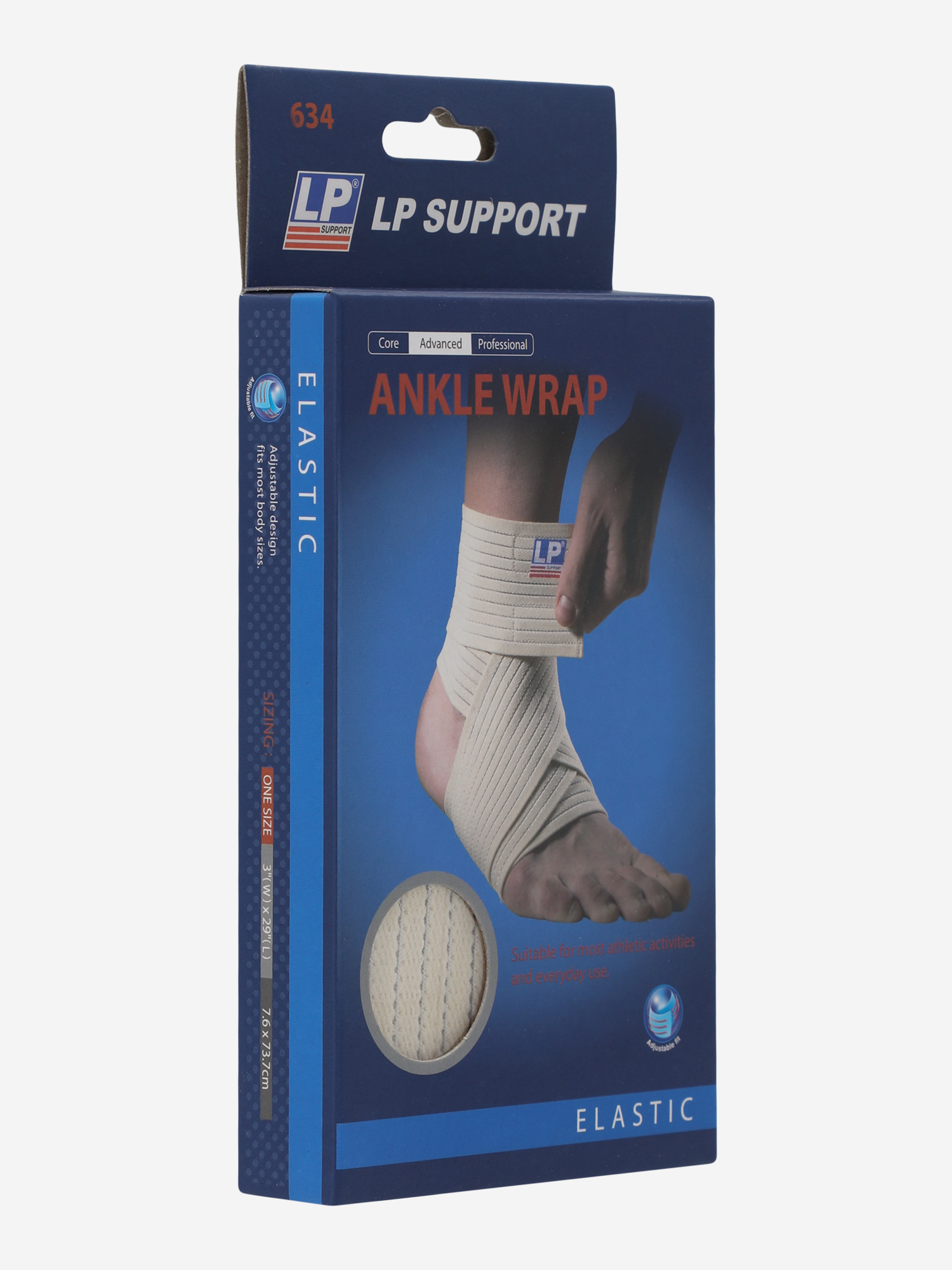 фото Бинт для голеностопа lp 634, белый lp support