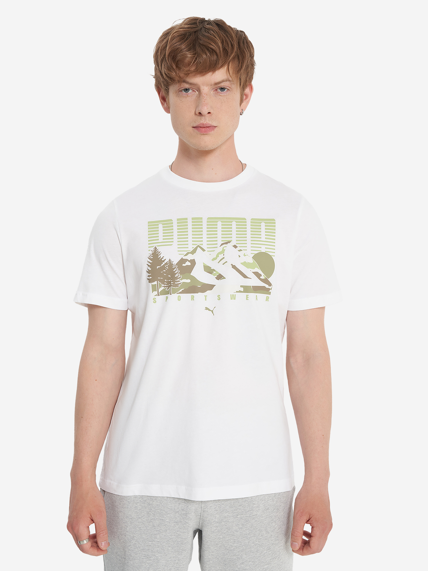 фото Футболка мужская puma graphics, белый