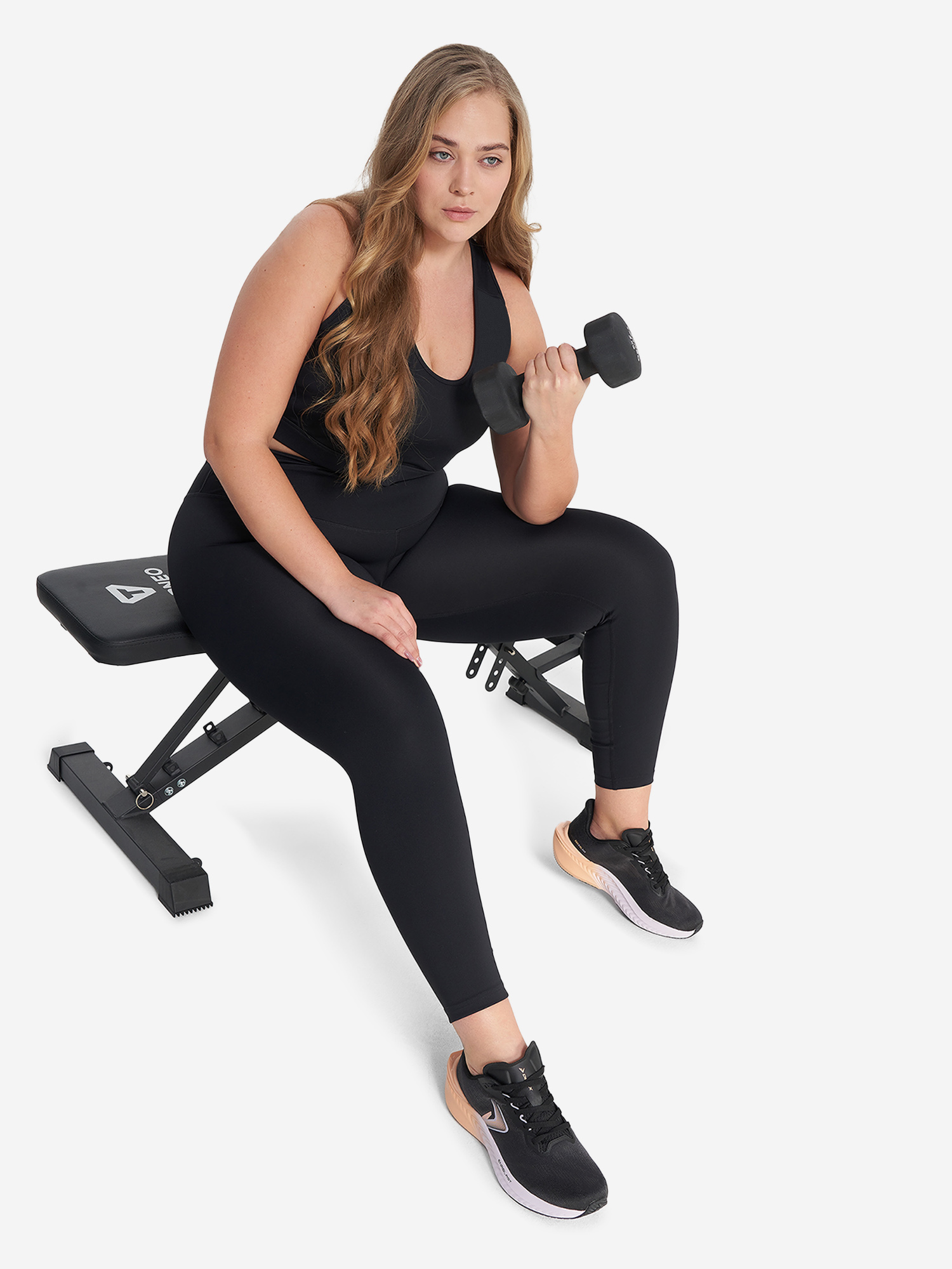 фото Топ бра спортивный demix activemove gym, plus size, черный