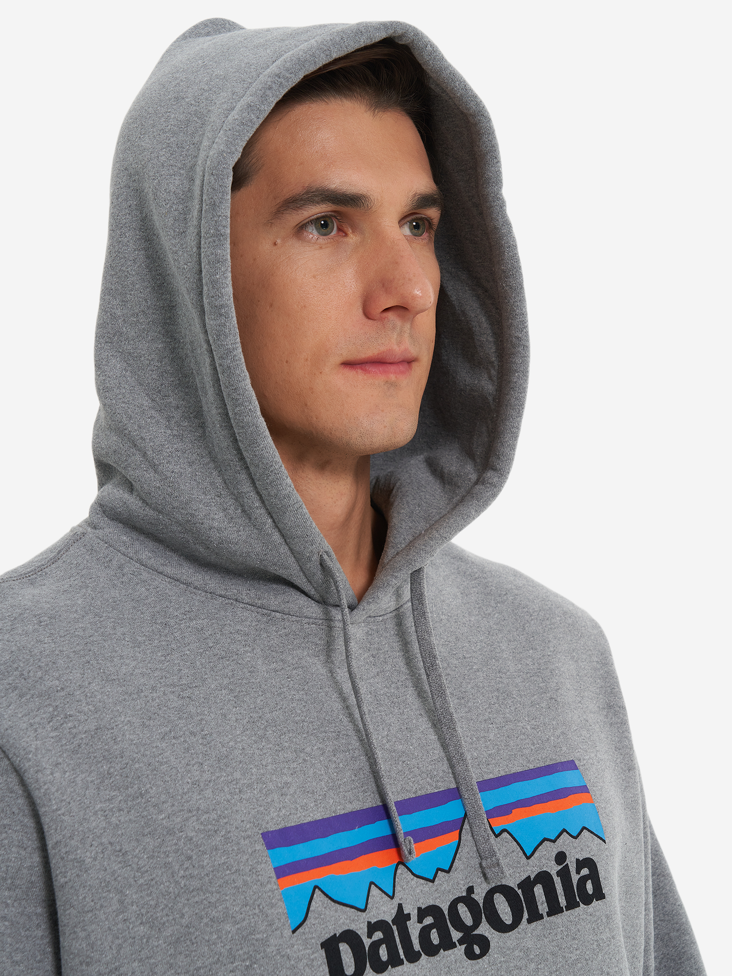 фото Худи мужское patagonia logo uprisal, серый